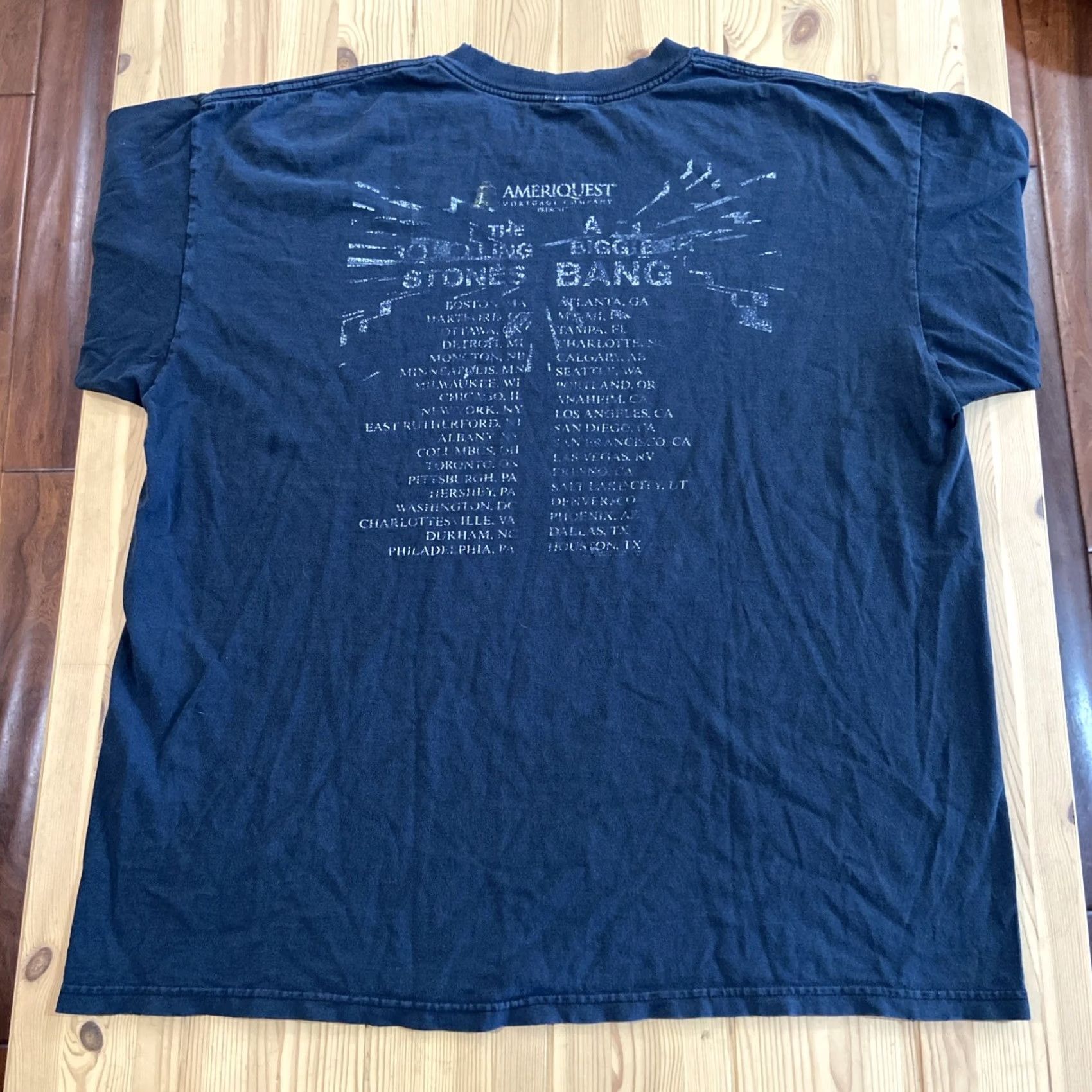 Vintage VINTAGE The Rolling Stones A Bigger Bang World Tour Shirt XL Black Cotton Mens T-Shirt Size US XL / EU 56 / 4 - 6 Thumbnail