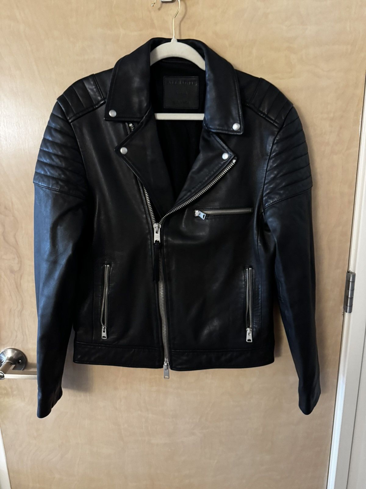 Allsaints Black Cahallan Leather Biker Jacket Size US S / EU 44-46 / 1 - 4 Thumbnail