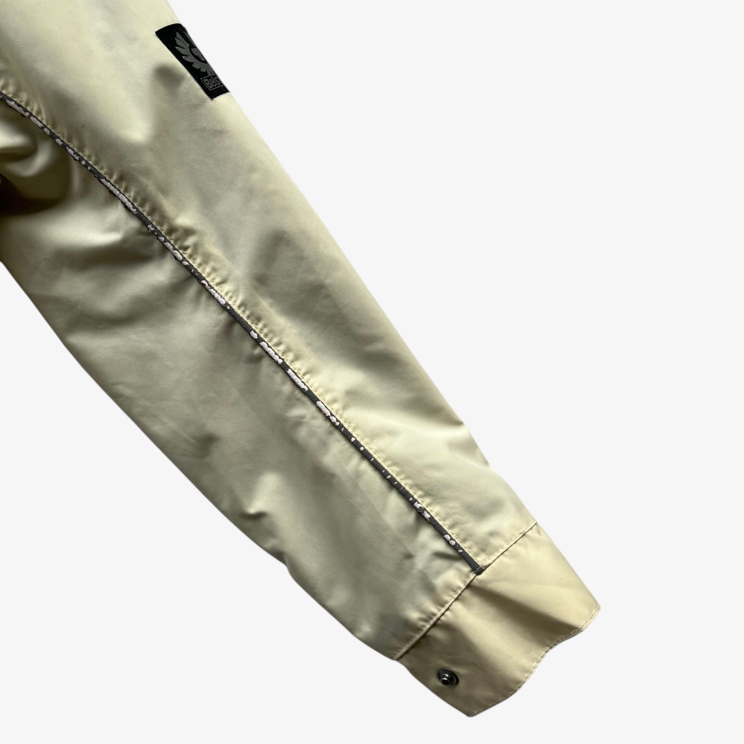 Belstaff Vintage 90s Men's Belstaff Tourmaster 500 Cream Biker Jacket Size US S / EU 44-46 / 1 - 7 Thumbnail