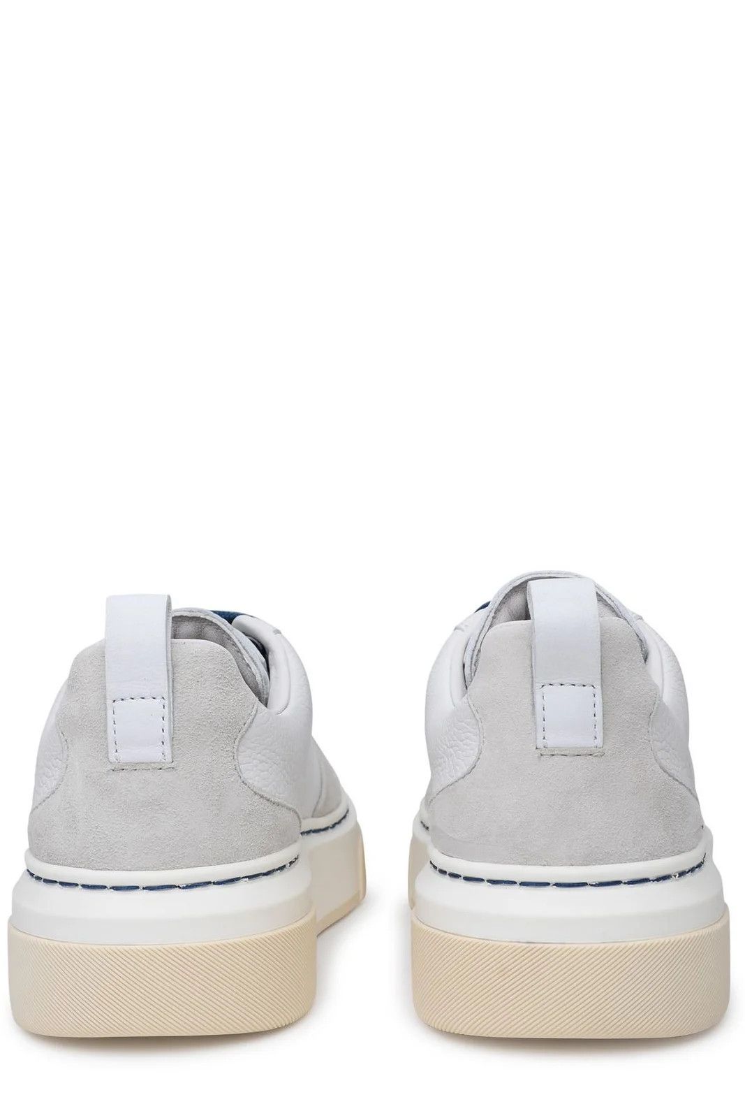 Salvatore Ferragamo o1s1rm0924 Gancini Low-Top Sneakers in White/Grey Size US 12.5 / EU 45-46 - 4 Thumbnail