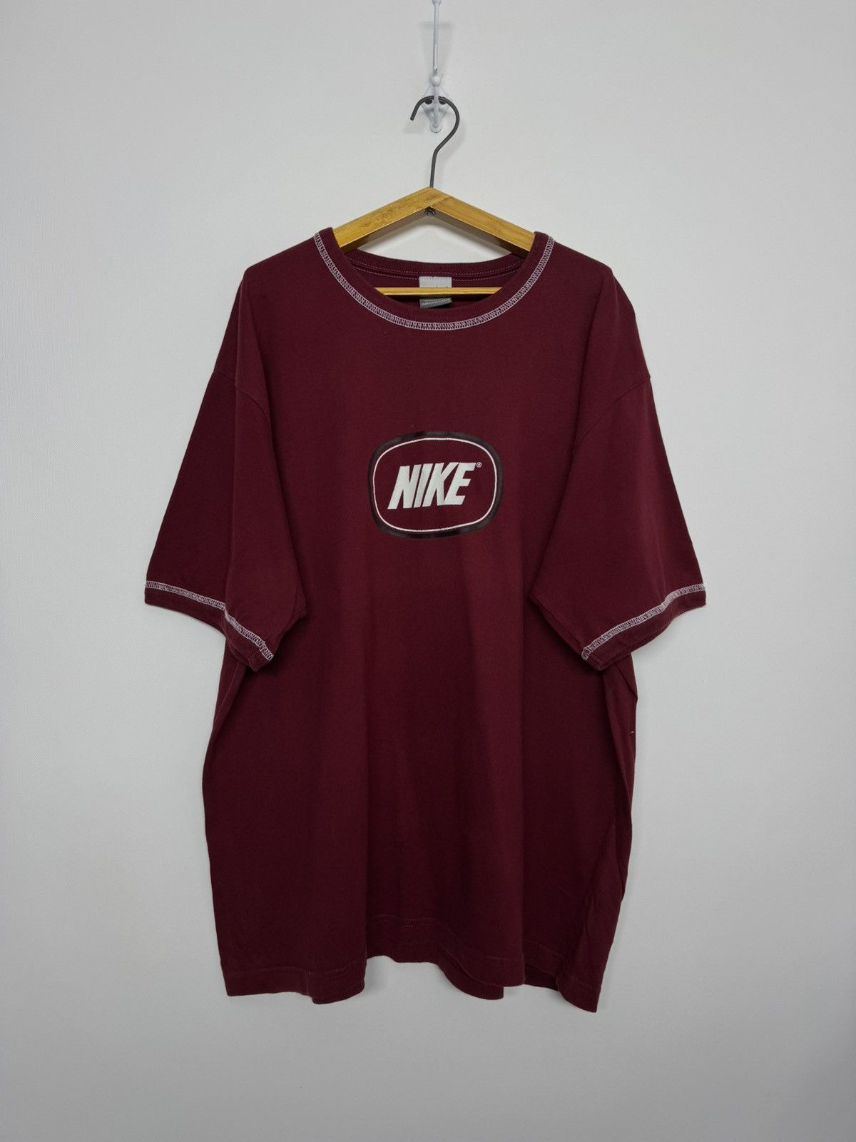 Nike Vintage Y2k Nike Big Logo Swoosh T-Shirt Size US XL / EU 56 / 4 - 2 Thumbnail