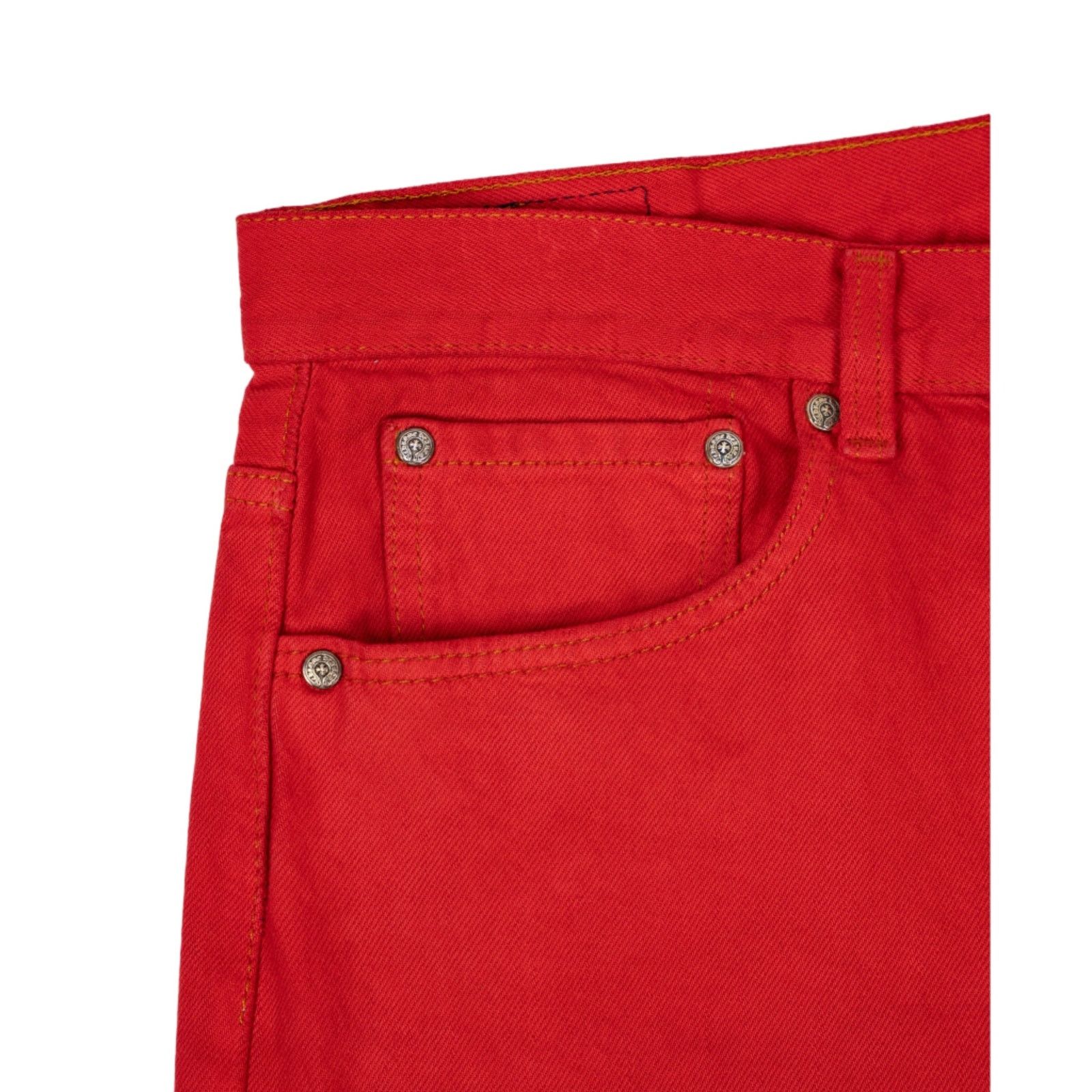 Chrome Hearts Red Denim Paris Exclusive 'Red Crosses' Size US 33 - 6 Thumbnail