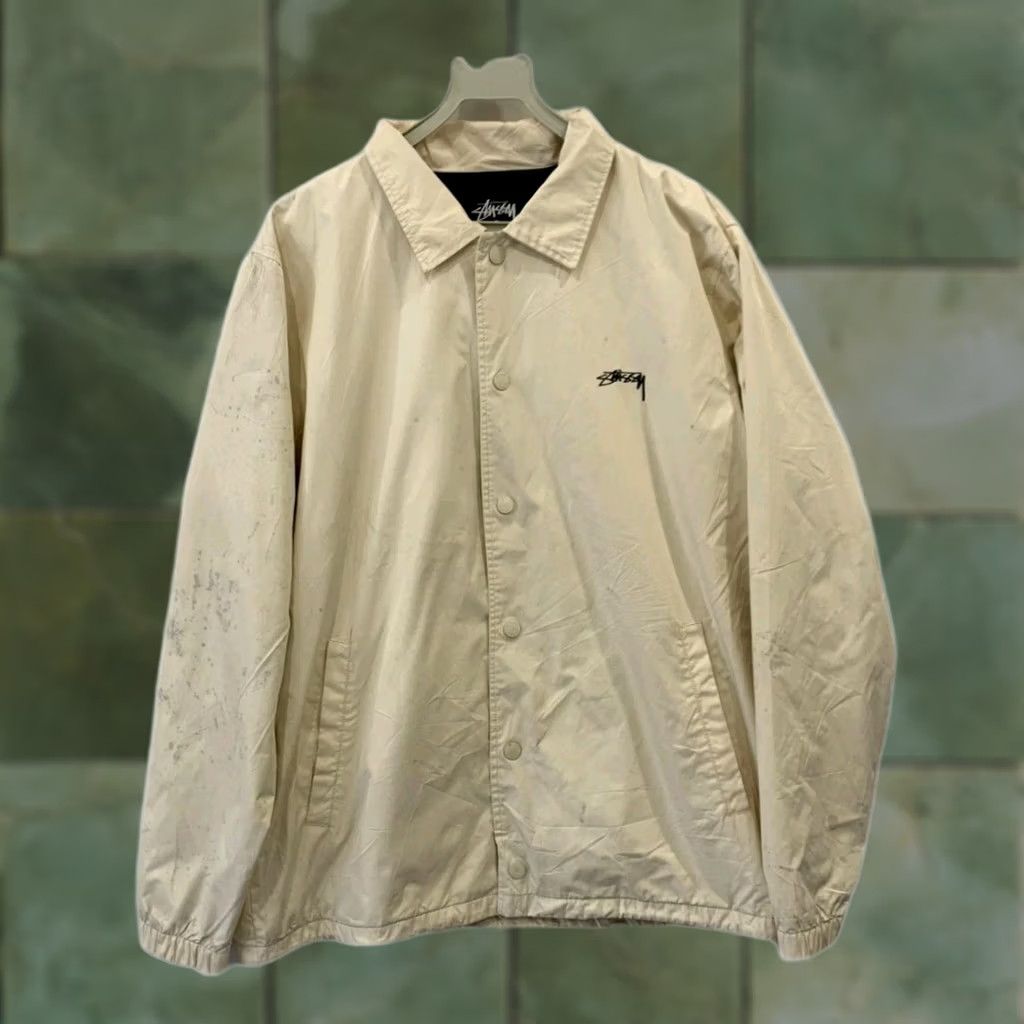 Coach VINTAGE Stussy Coach Jacket Small Beige Logo Back Windbreaker Shirt Unisex Adults S Beige Streetwear 90s Men Women Size US S / EU 44-46 / 1 - 1 Thumbnail
