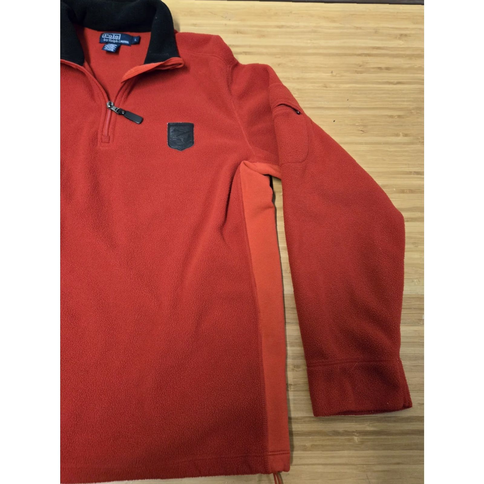 Ralph Lauren Ralph Lauren Fleece Pullover Mens Large Red Polartec Quarter Zip Hiking Outdoor Sweater Mock Neck Pockets 1/4 Zip Elastic Hem Classic Polo Size US L / EU 52-54 / 3 - 2 Thumbnail
