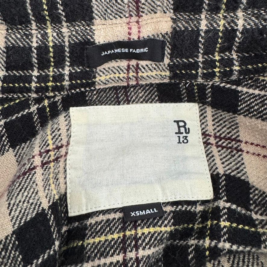 R13 R13 Plaid Gathered Hem Workshirt Size XS Size XS / US 0-2 / IT 36-38 - 12 Thumbnail