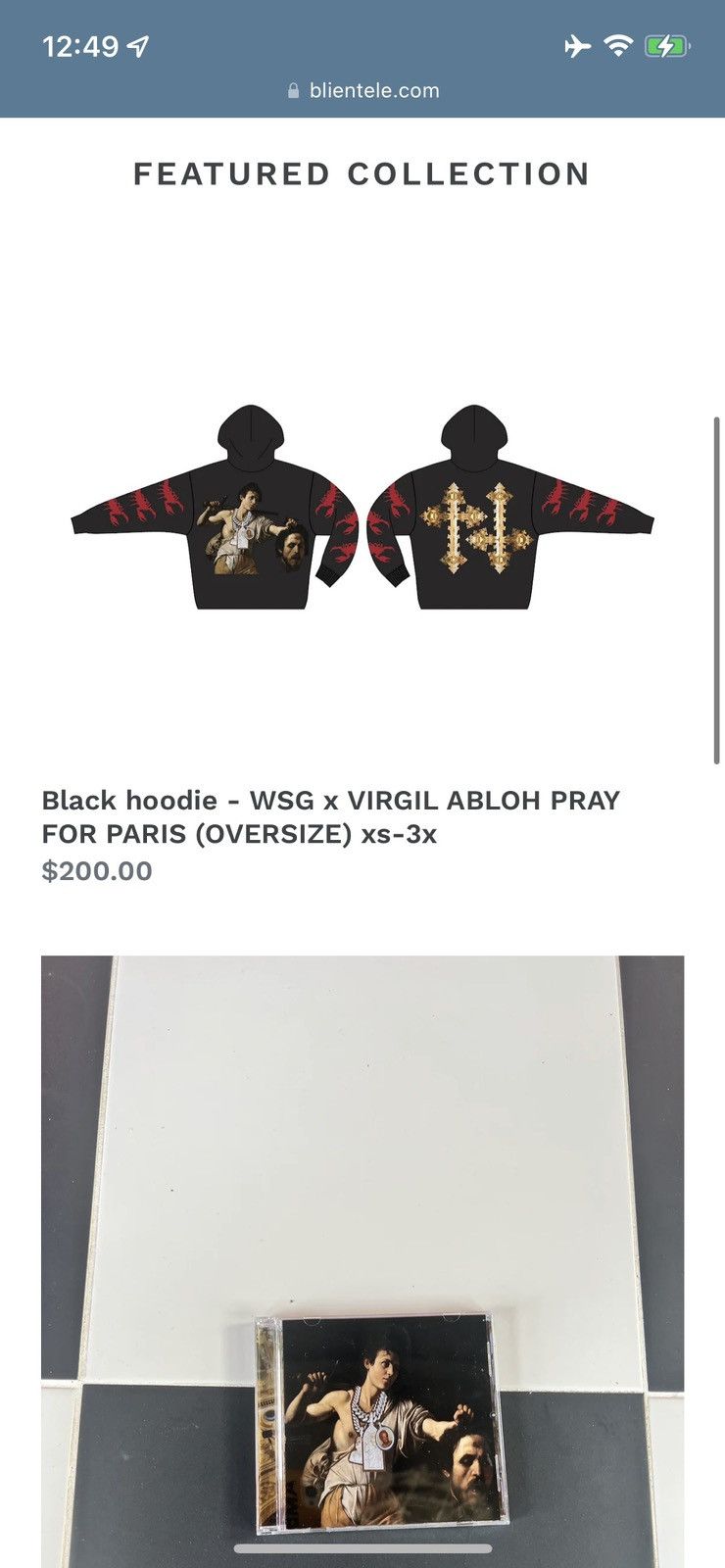 Other PRAY FOR PARIS… VIRGIL COLLAB HOODIE Size US M / EU 48-50 / 2 - 6 Thumbnail