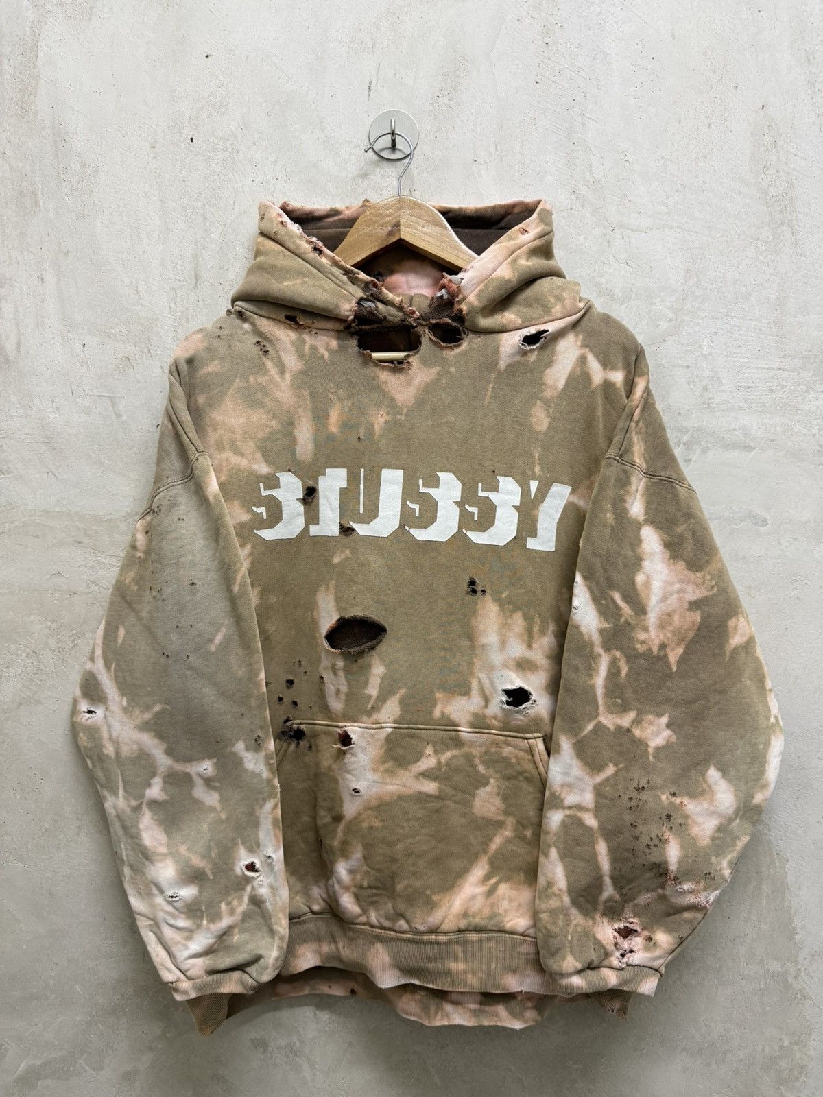 Stussy Thrashed 2000s Stussy Distressed Hoodie Size US L / EU 52-54 / 3 - 1 Thumbnail