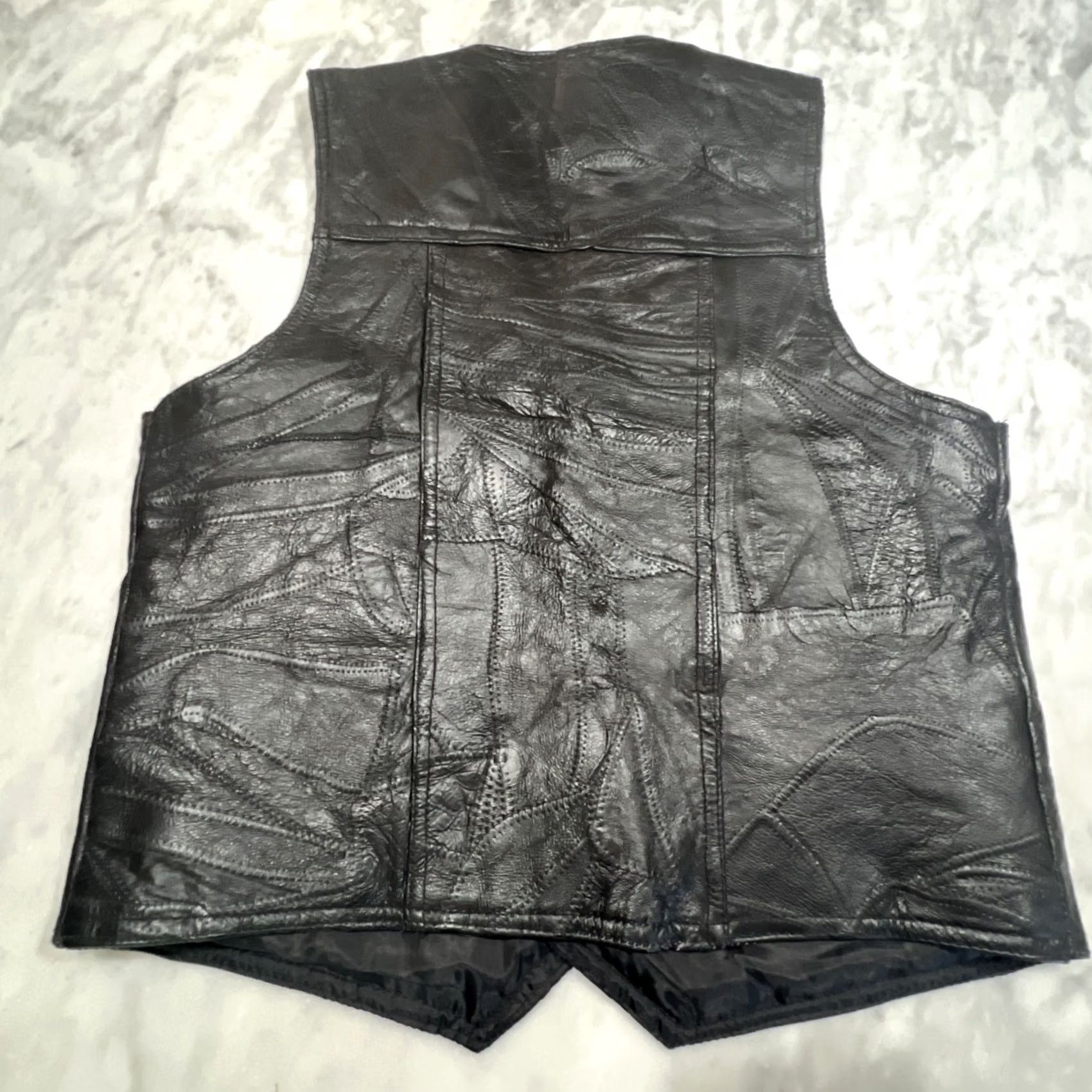 Vintage VINTAGE Navarre Genuine Leather Vest Black Men Medium Italian Stone Design Biker Size US M / EU 48-50 / 2 - 5 Thumbnail
