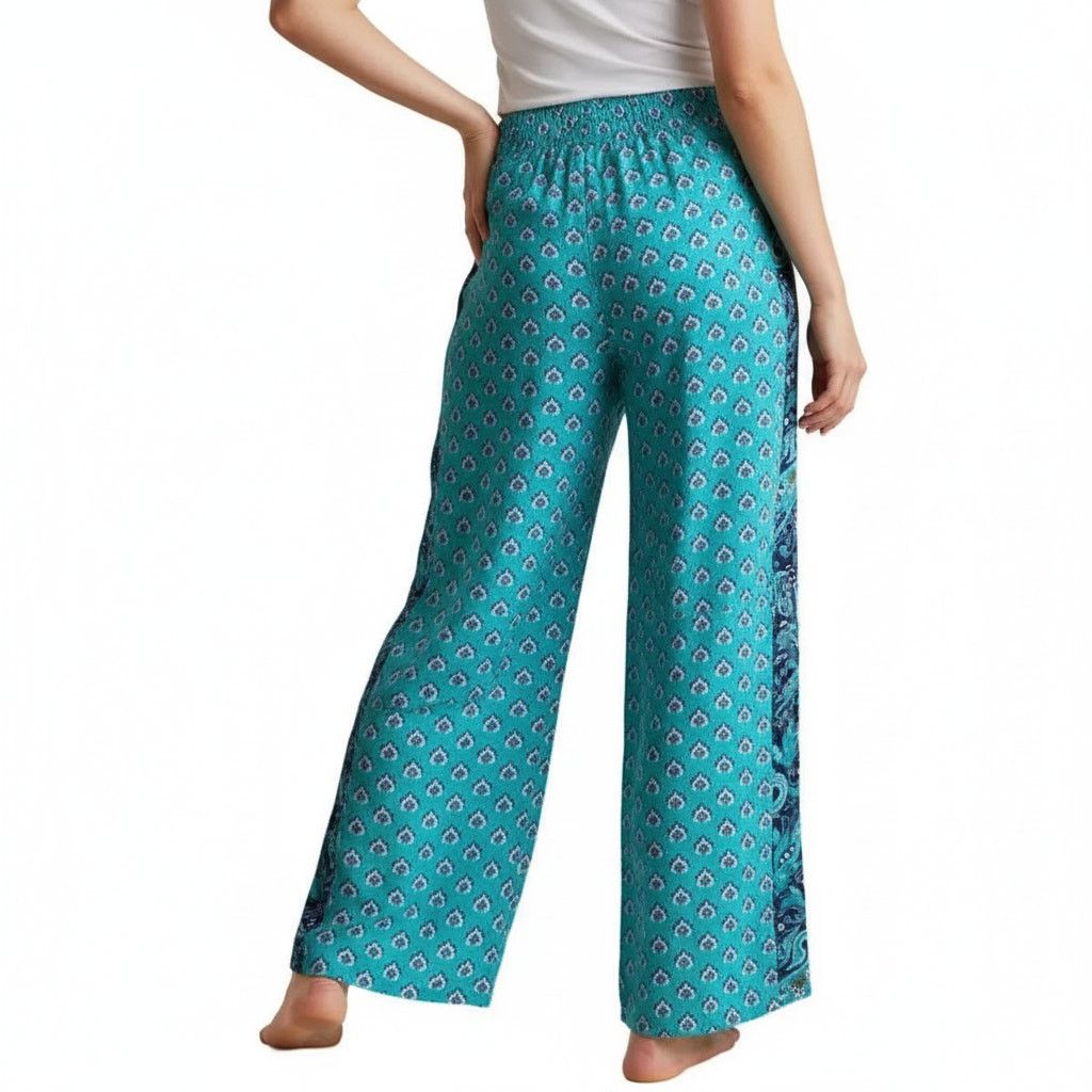 Vera Bradley Vera Bradley Blue Posies Medallions Palazzo Pant, XL Size 34" / US 12 / IT 48 - 6 Thumbnail