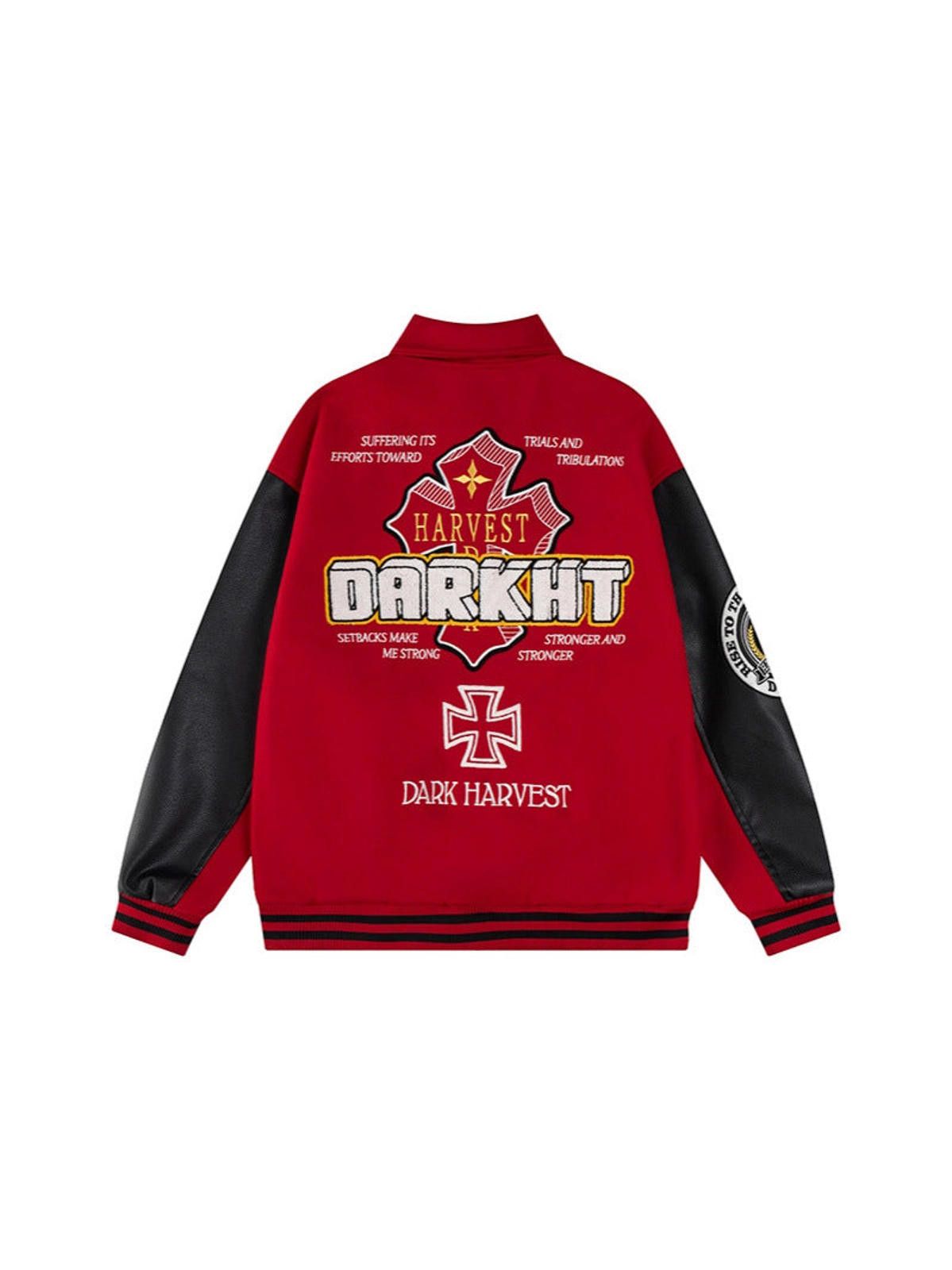 Japanese Brand Cross Patchwork Varsity Jacket with Patch Details Size US M / EU 48-50 / 2 - 2 Thumbnail