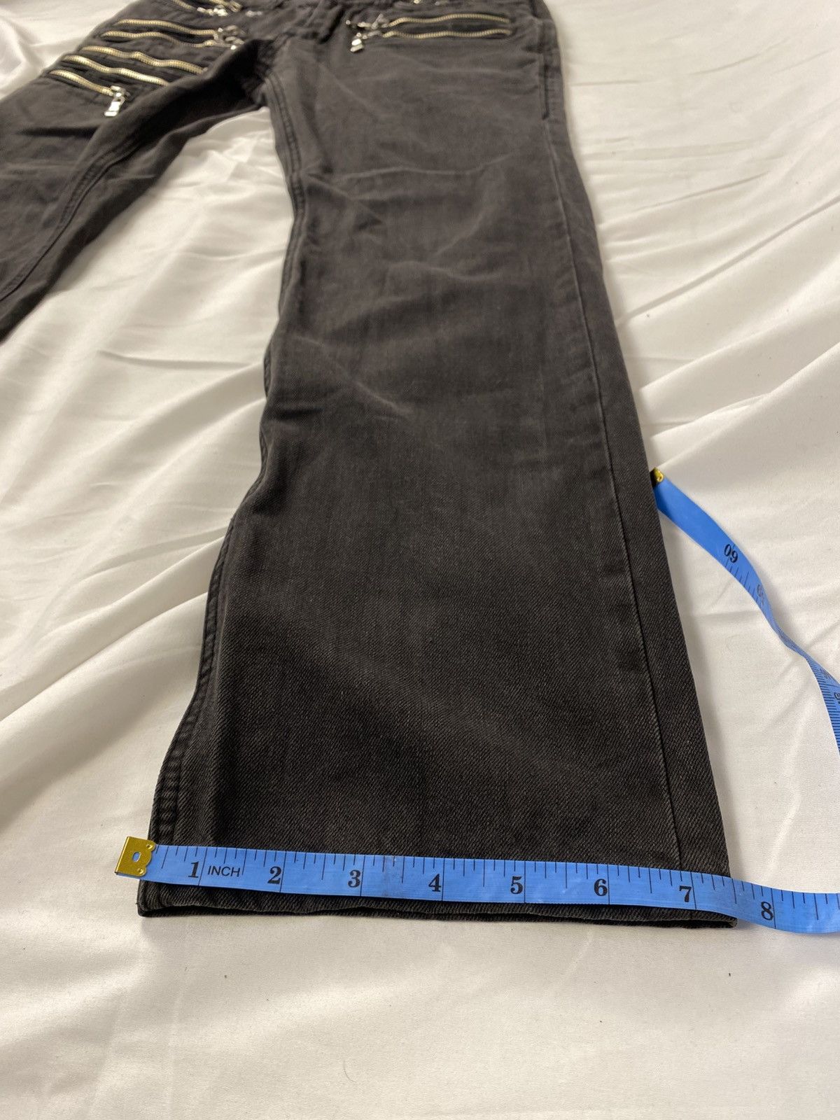 Japanese Brand Semantic Design Multi Zip Punk Bondage Slim Fit Denim Size US 29 - 23 Thumbnail