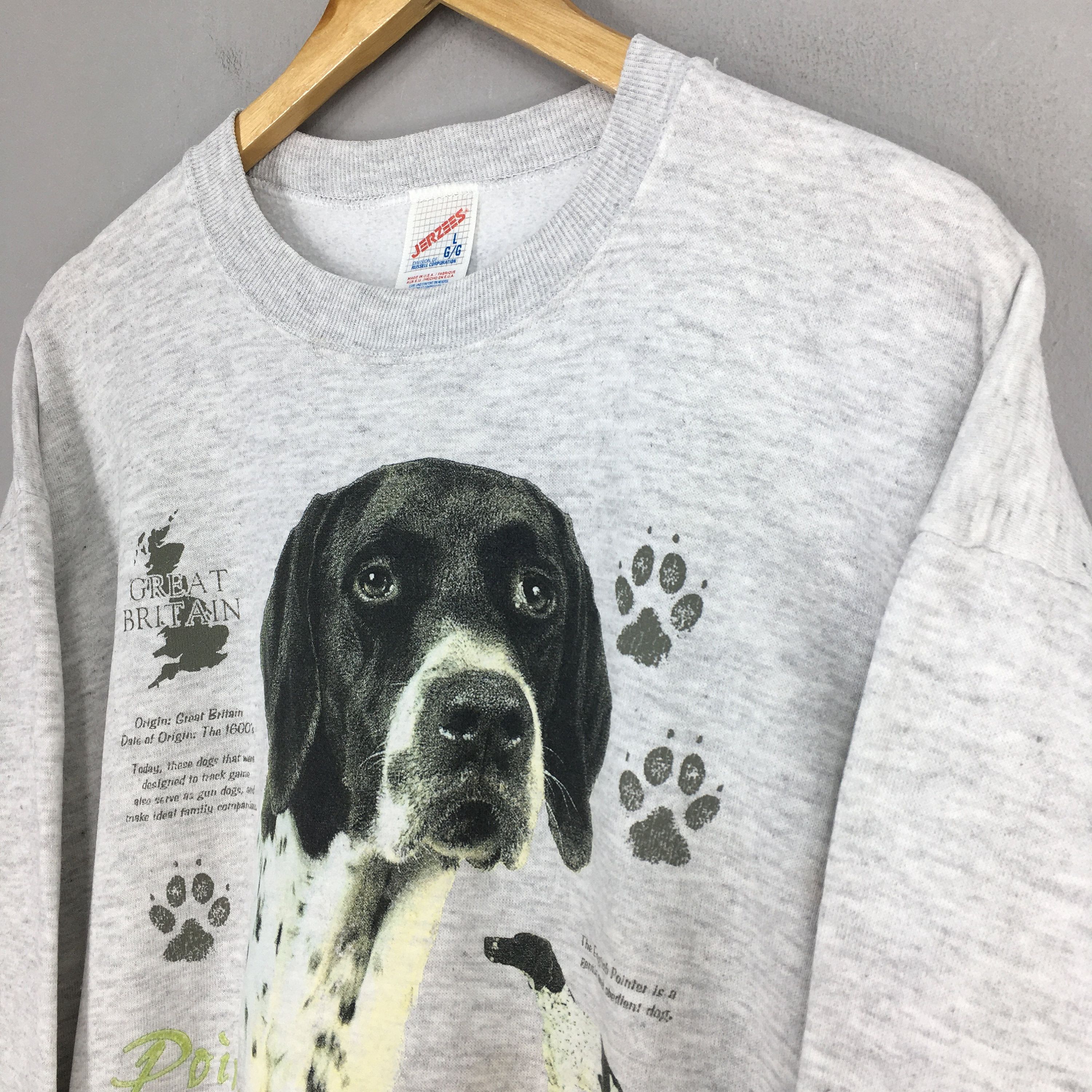 Big Dogs Vintage 90s Great Britain Breed Dogs Gray Sweatshirt Large Size US L / EU 52-54 / 3 - 3 Thumbnail