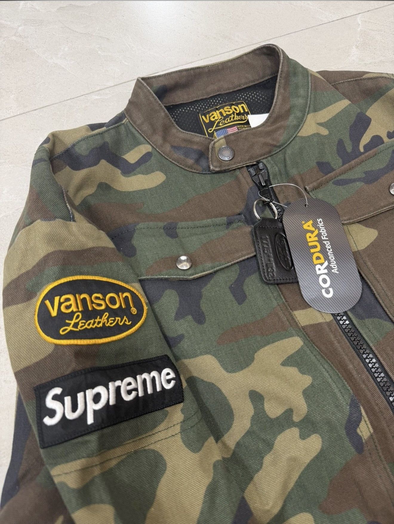 Supreme Supreme Vanson Camo Biker Jacket Size US L / EU 52-54 / 3 - 2 Thumbnail