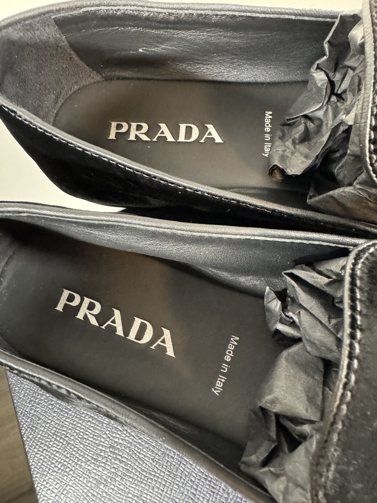 Designer × Prada Prada Black Velvet Loafers New in Box Size US 12 / EU 45 - 10 Thumbnail