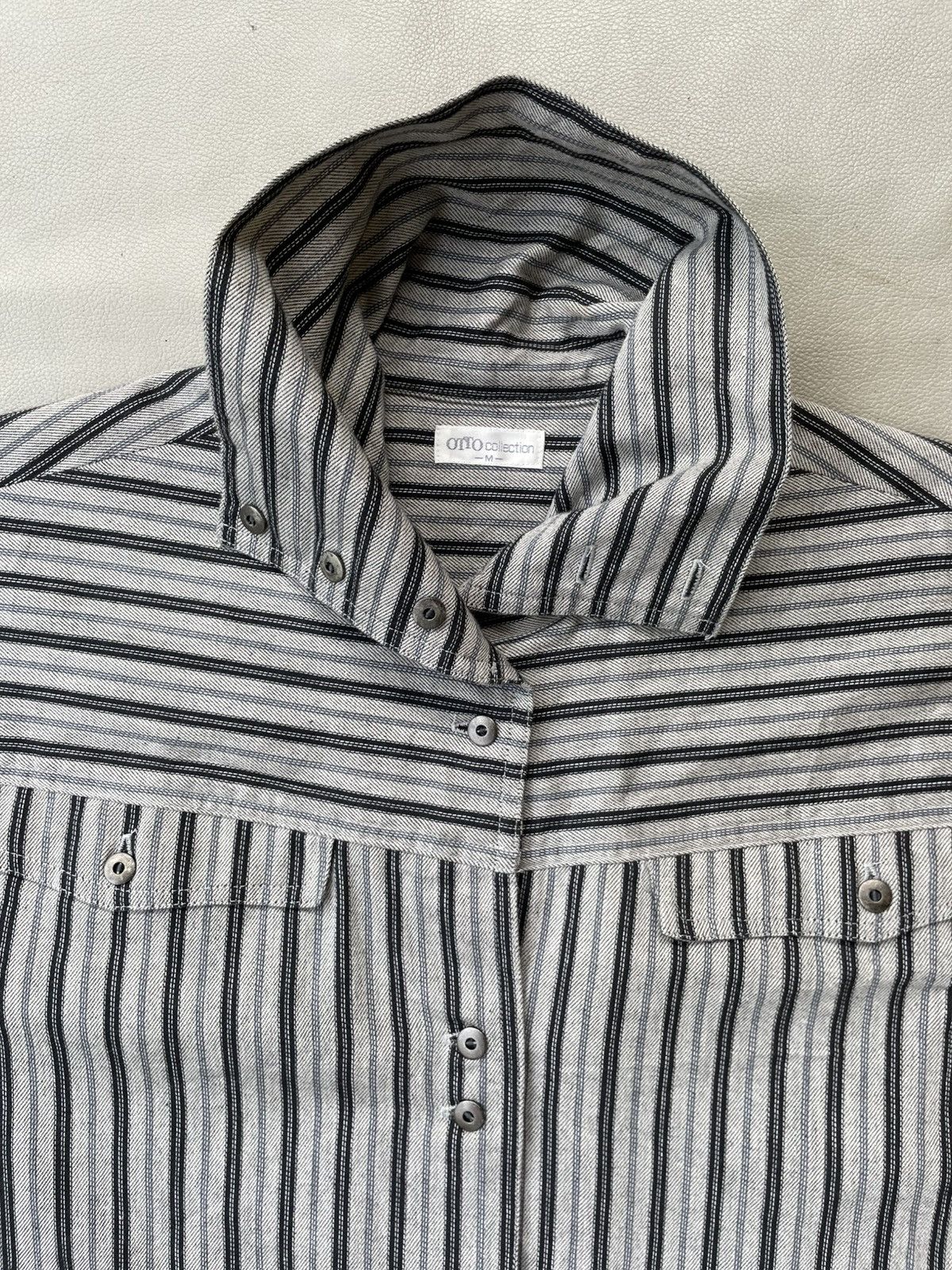 Yohji Yamamoto Undefined Classic Stripe Shirt Turtle Neck Issey style Size US M / EU 48-50 / 2 - 2 Thumbnail