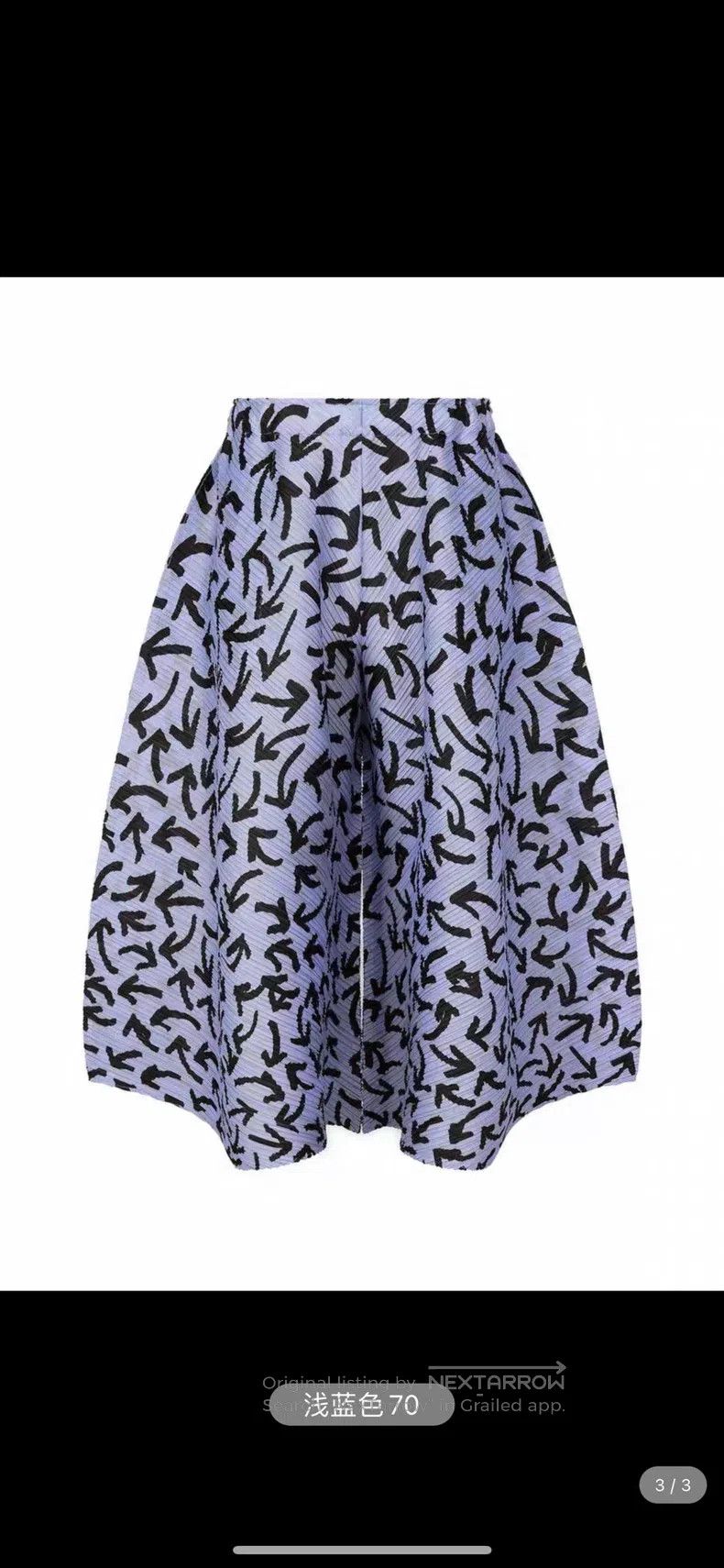 Issey Miyake Issey Miyake size:3 Blue Midi Skirt Size 22" - 1 Thumbnail