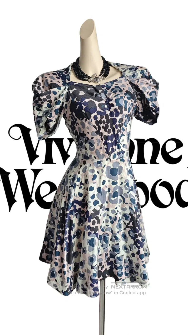 Vivienne Westwood Vivienne Westwood Leopard Print Blue and Pink Printed Asym Size M / US 6-8 / IT 42-44 - 2 Thumbnail