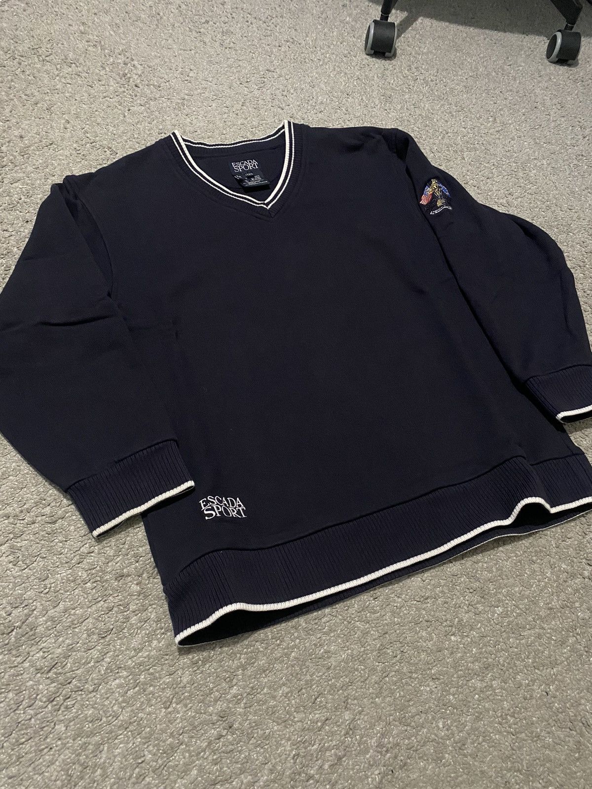 Escada × Escada Sport × Vintage Escada Sport Vintage V-Neck Crewneck M Ryder Cup y2k archive Size US M / EU 48-50 / 2 - 7 Thumbnail