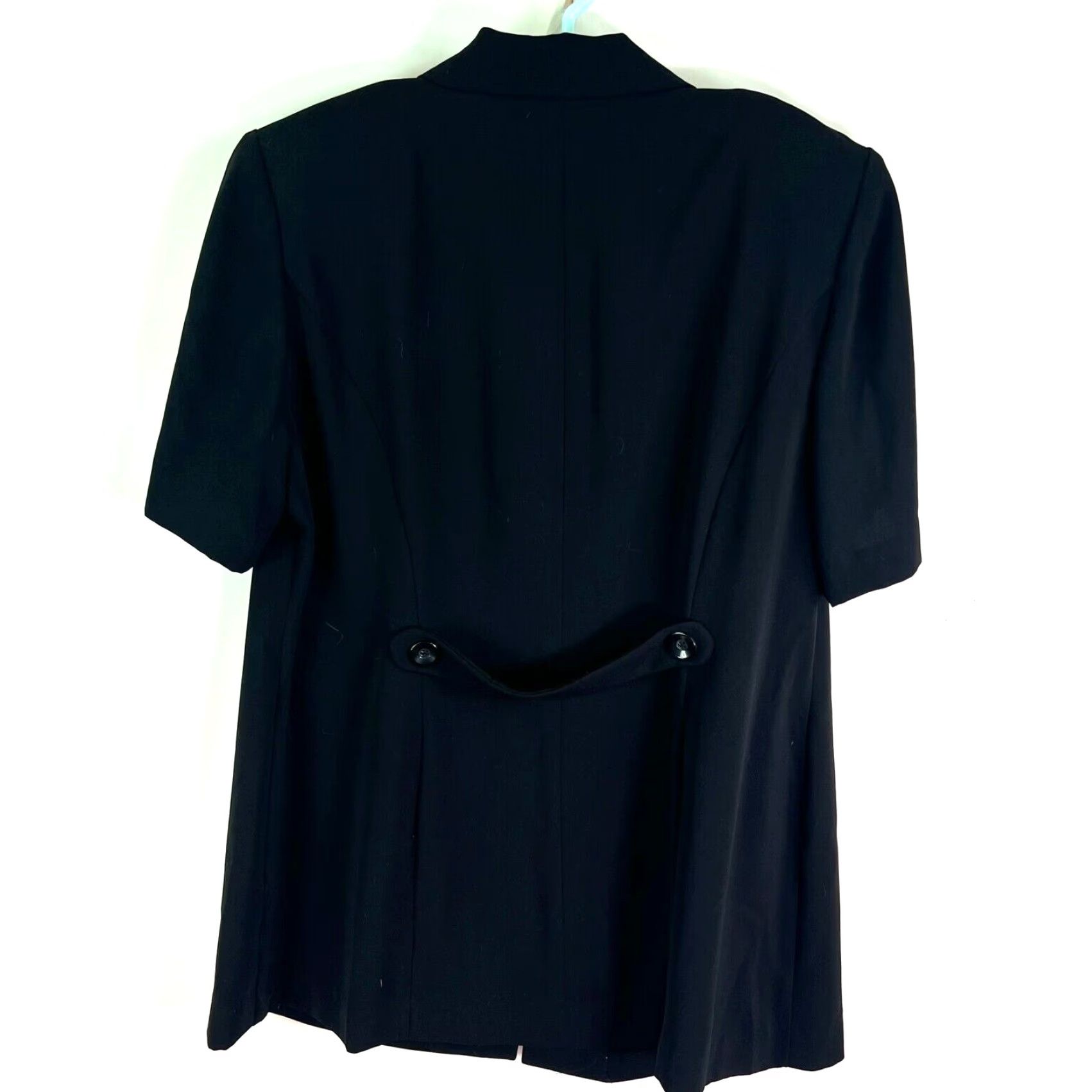 Vintage Danny & Nicole Blazer Short Sleeve Black 14W Womens Size 36" / US 14 / IT 50 - 4 Thumbnail