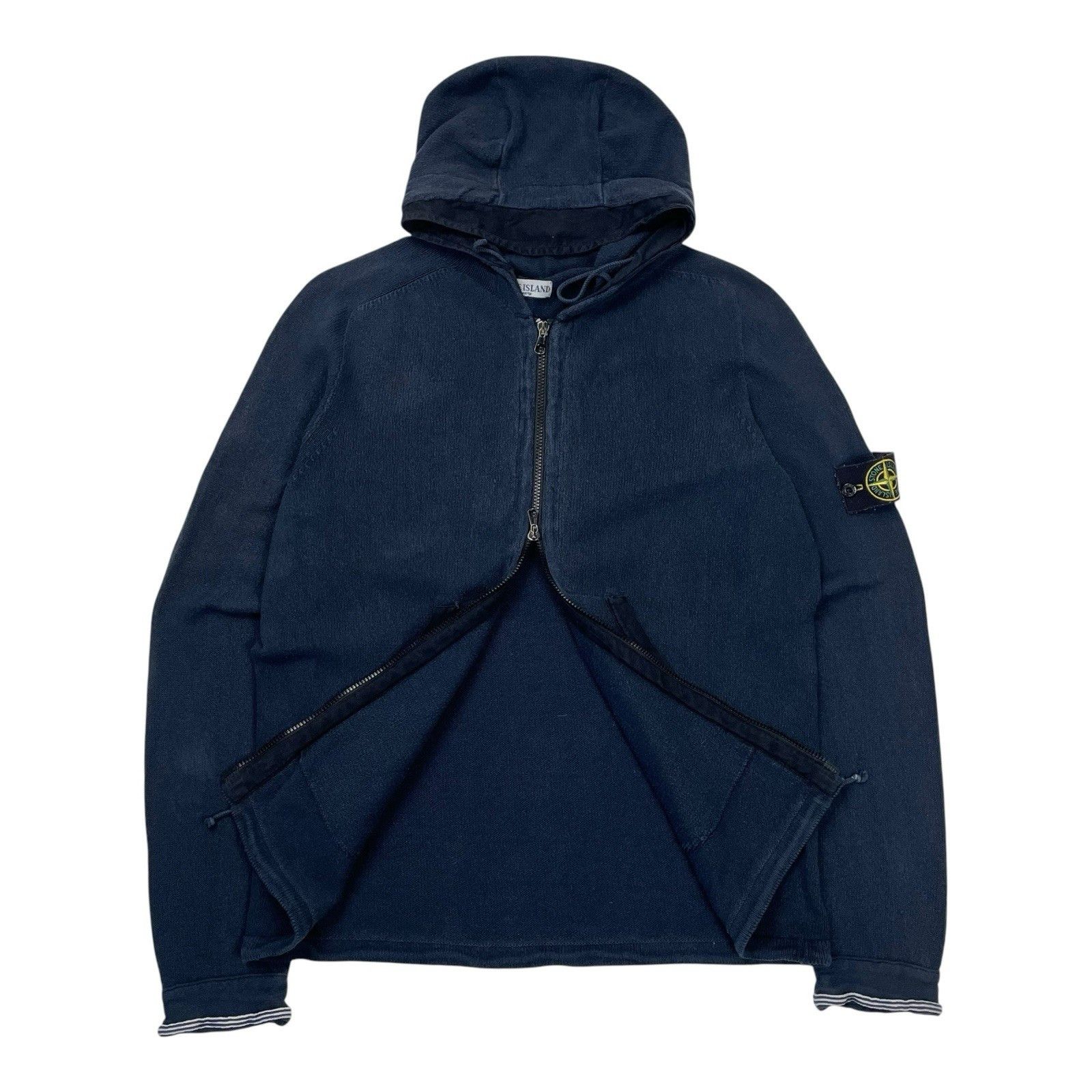 Stone Island Vintage Stone Island Hoodie Full Zip Sweater Knitwear L Size US L / EU 52-54 / 3 - 3 Thumbnail