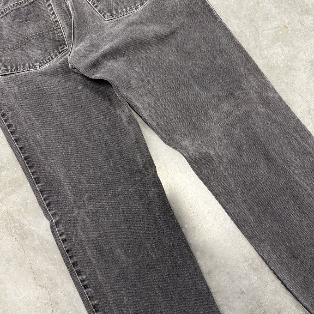 Tommy Hilfiger × Vintage Crazy Vintage Y2K Baggy Wide Leg Faded Black Tommy Jeans Size US 33 - 14 Thumbnail