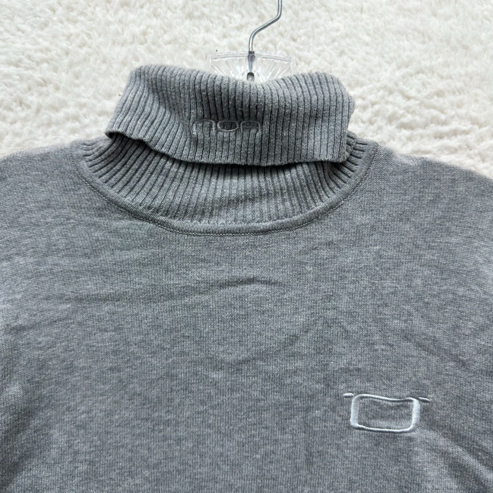 CO NOA Lario Dimitri & Co Turtleneck Sweater Mens Medium Grey Knit Designer Size US M / EU 48-50 / 2 - 3 Thumbnail