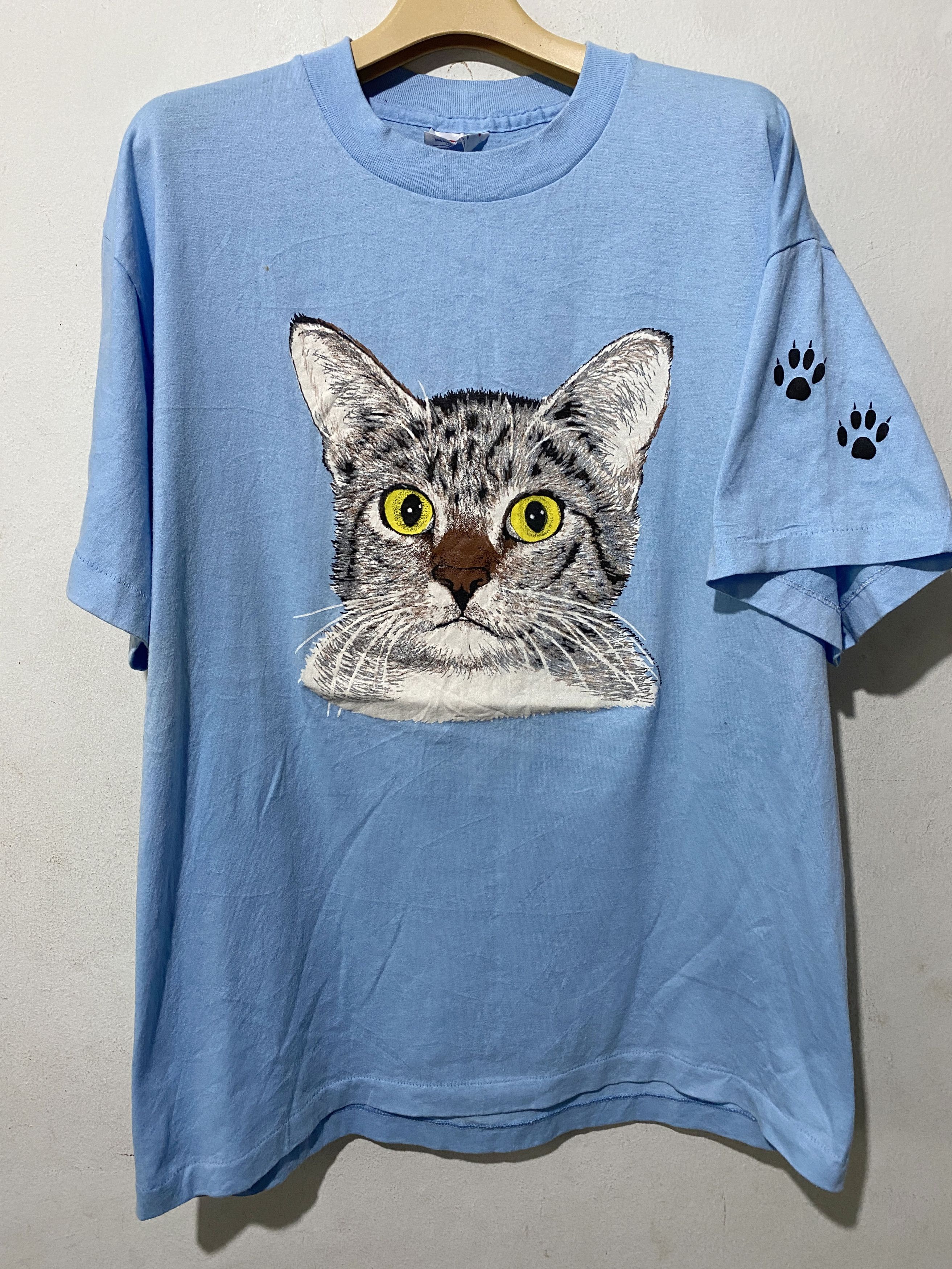 Vintage Vintage 90s Cat Shirt Size US L / EU 52-54 / 3 - 1 Thumbnail