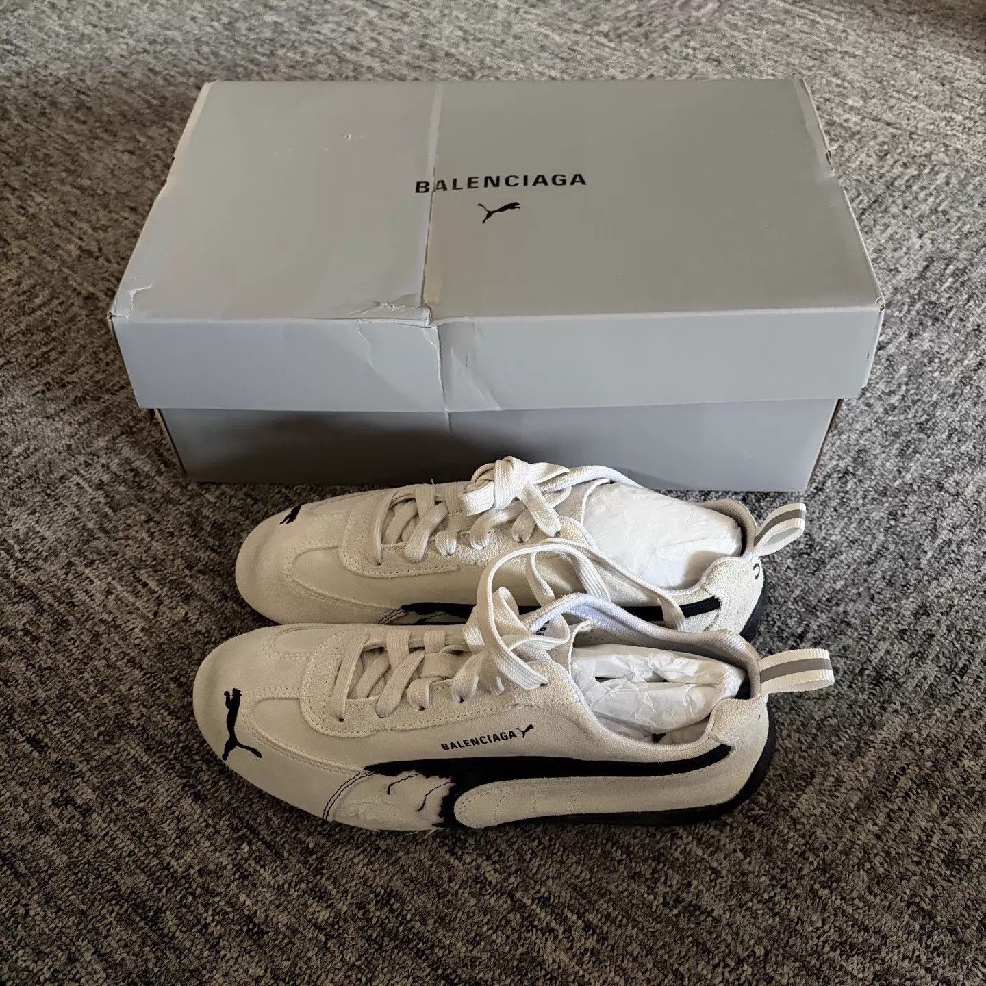Puma PUMA x Balenciaga Speedcat White Washed 38W New Size US 7.5 / IT 37.5 - 2 Thumbnail