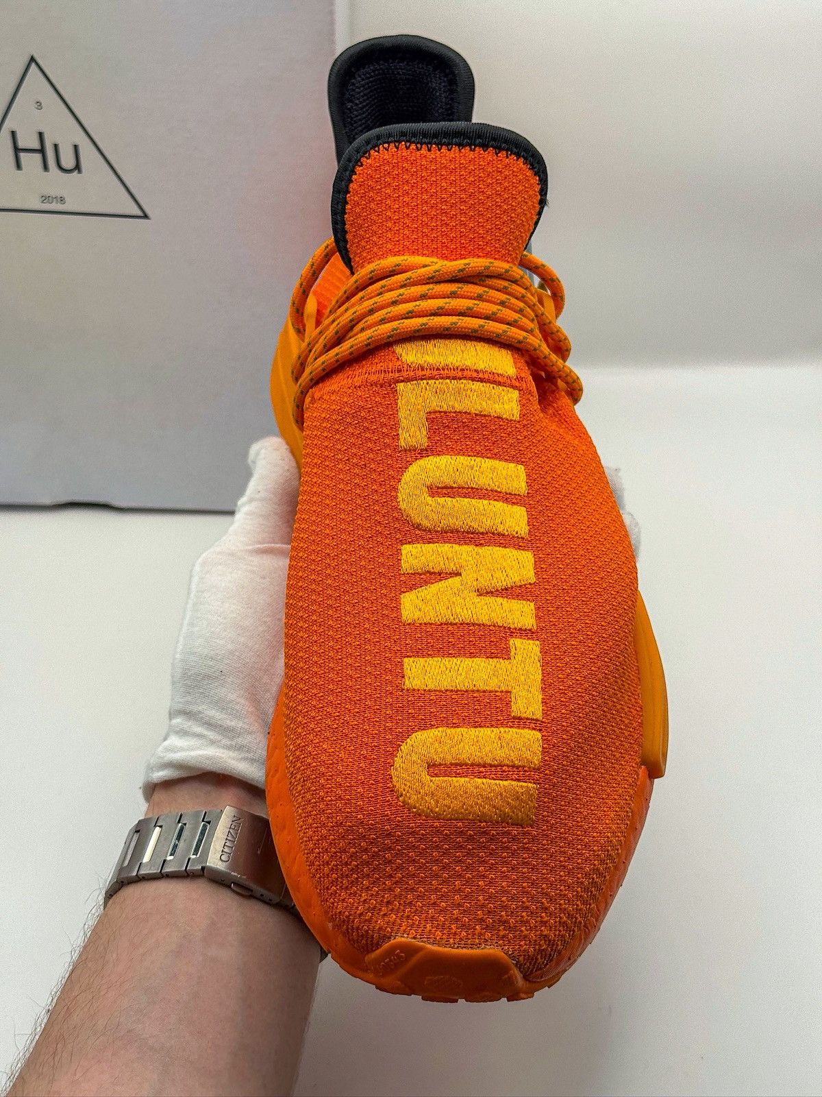 Adidas × Pharrell Adidas x Pharrell Williams NMD Hu Orange Size US 10 / EU 43 - 7 Thumbnail