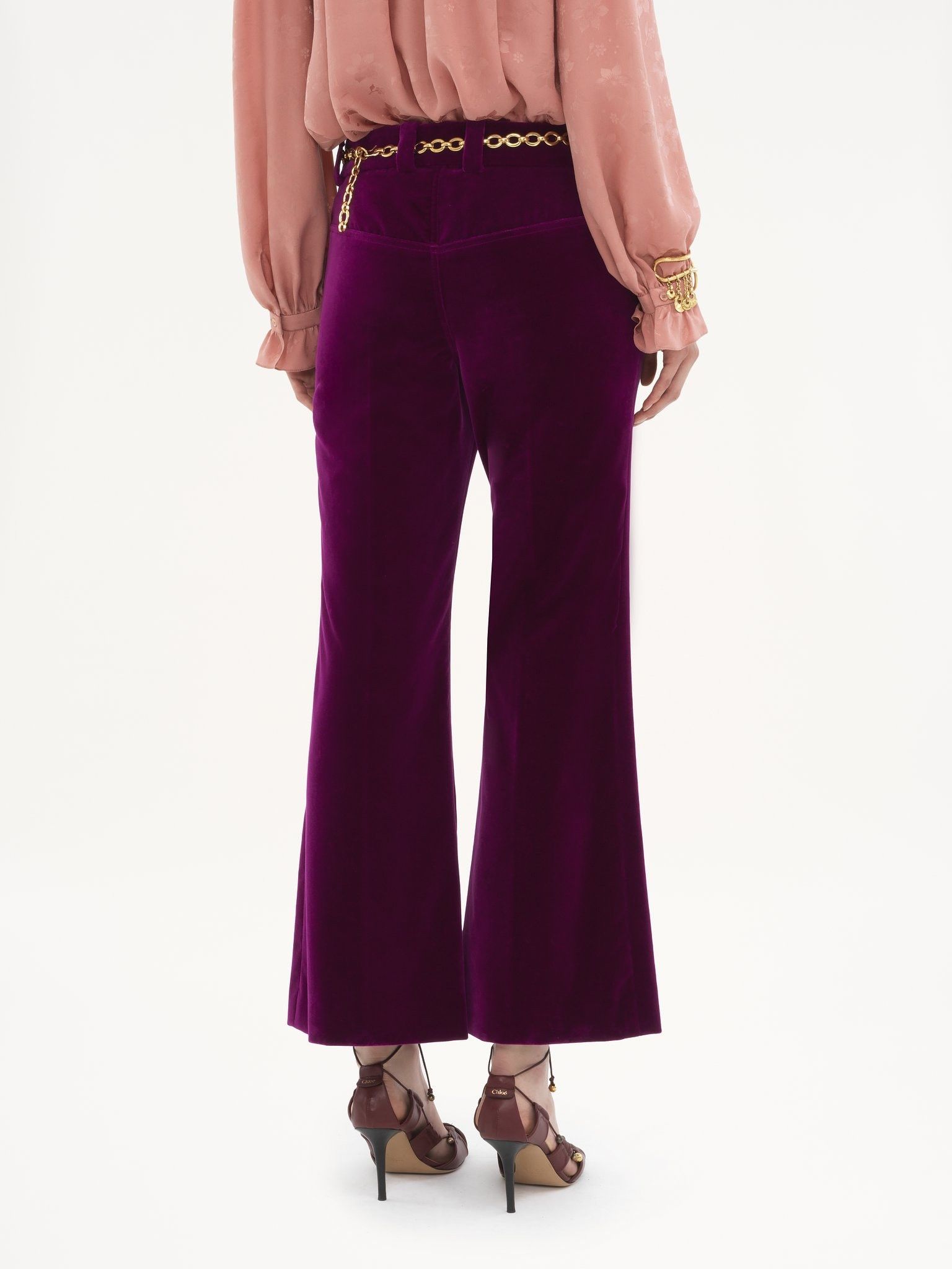 Chloe o1loc1c11125 Trousers in Pansy Purple Size 26" / US 2 / IT 38 - 4 Thumbnail