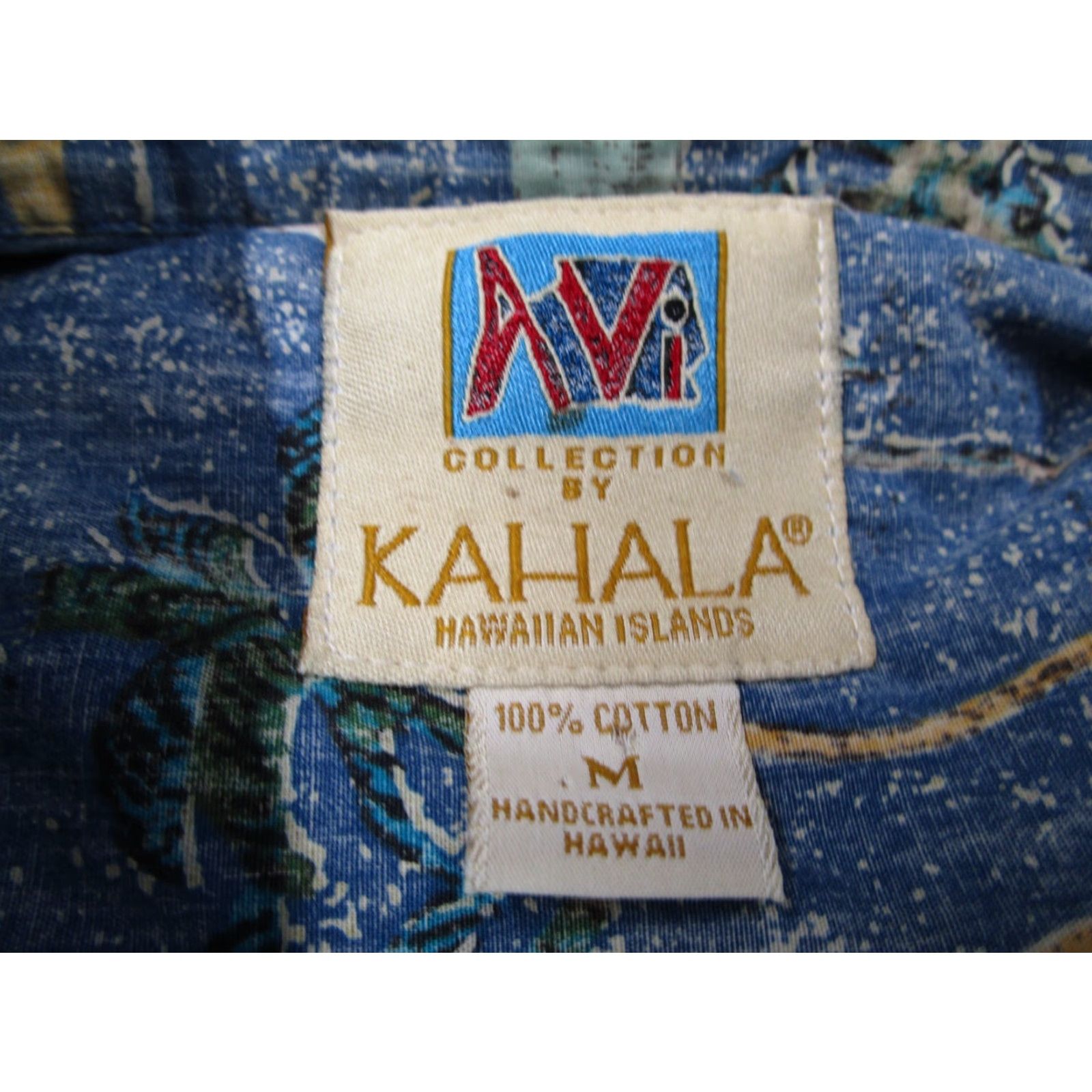 Vintage VINTAGE Kahala Avi Collection Shirt Mens Medium Blue Hawaiian Golf Button-Up (M36 USA) Size US M / EU 48-50 / 2 - 2 Thumbnail