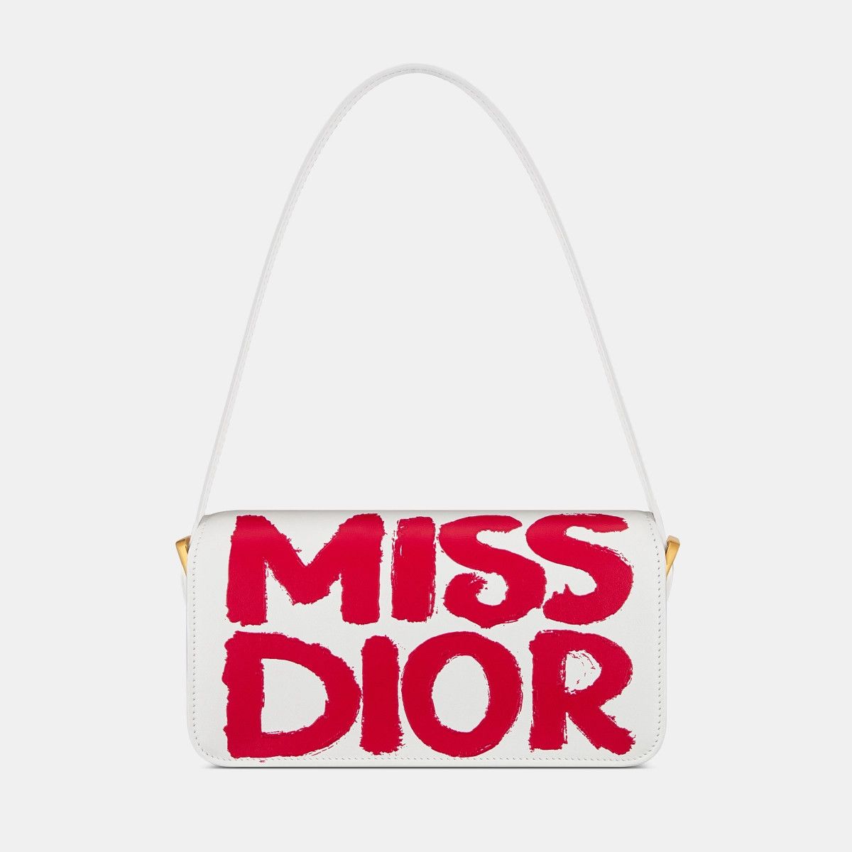 Dior o1bcso1str0226 Size:OS/Miss Dior Flap Bag in White/Red Size ONE SIZE - 3 Thumbnail
