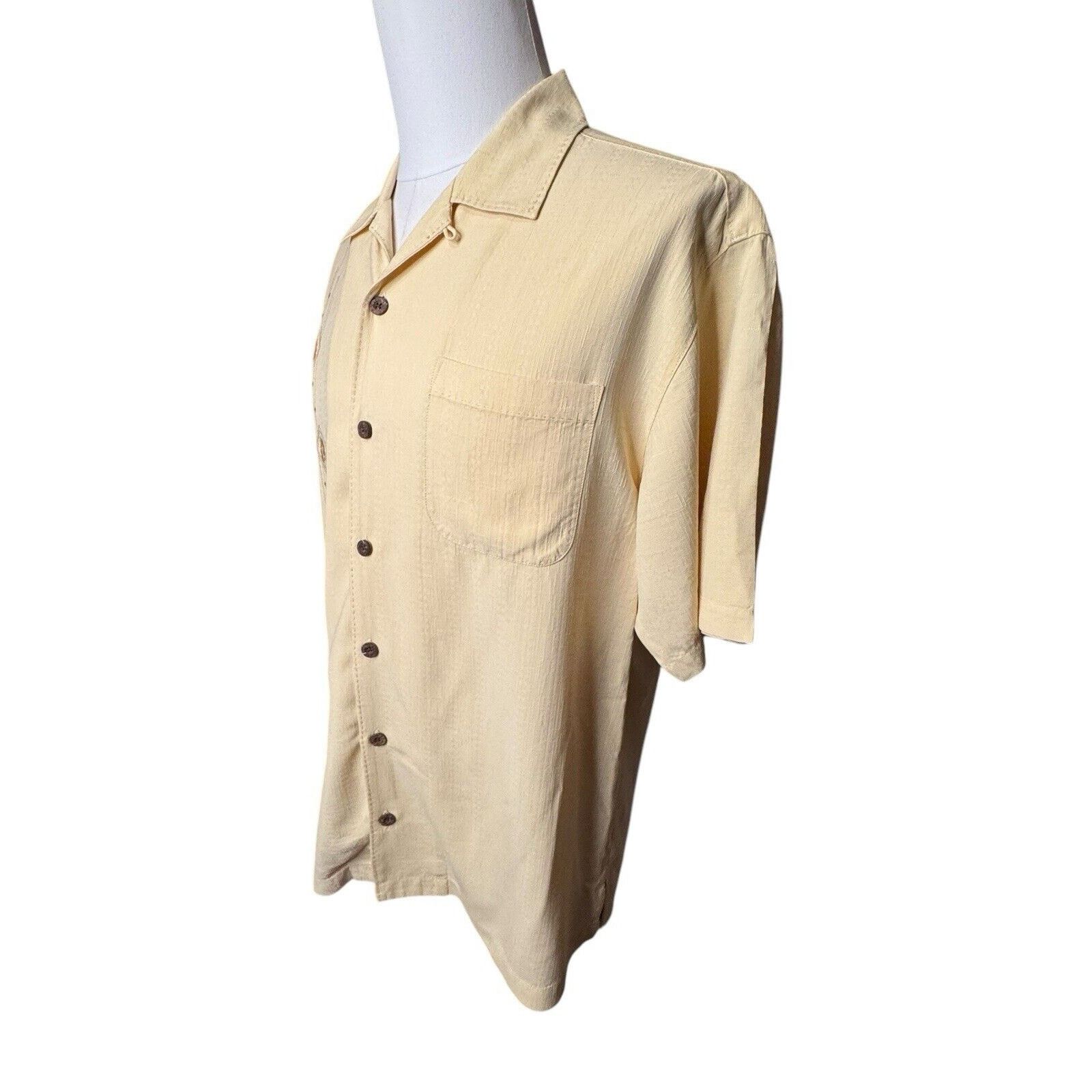 Tommy Bahama Tommy Bahama Silk Camp Shirt Men's Large Hawaiian Yellow Size US L / EU 52-54 / 3 - 2 Thumbnail