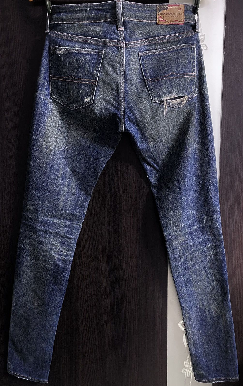 Denim & Supply Ralph Lauren DS RL Ralph Lauren Washed Torn Distressed Skinny Jeans Denim Size 27" / US 4 / IT 40 - 5 Thumbnail