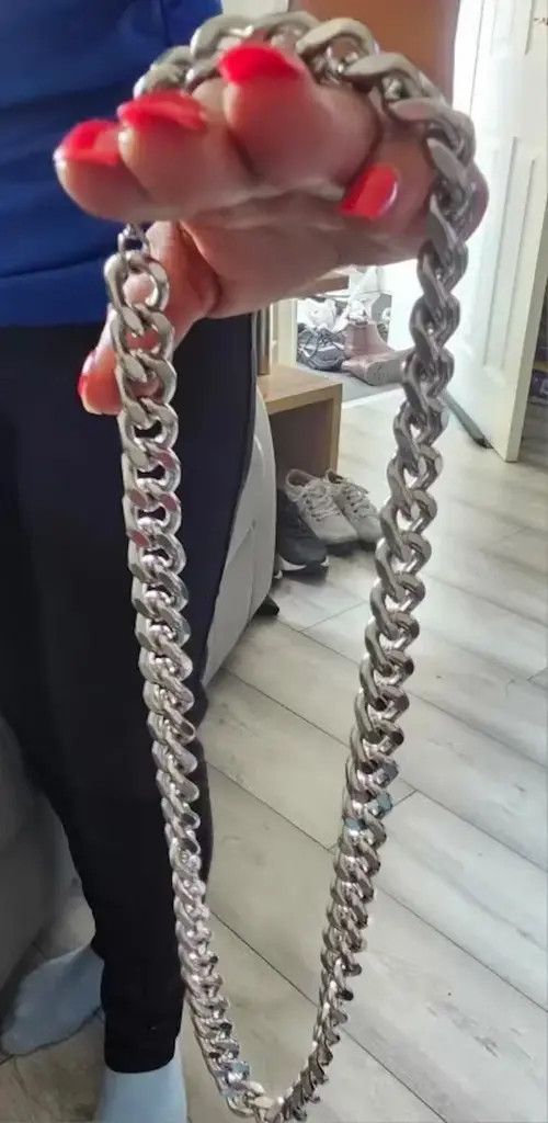 Jewelry 14 MM + 55 cm Cuban Link Chain Necklace Size ONE SIZE - 3 Thumbnail