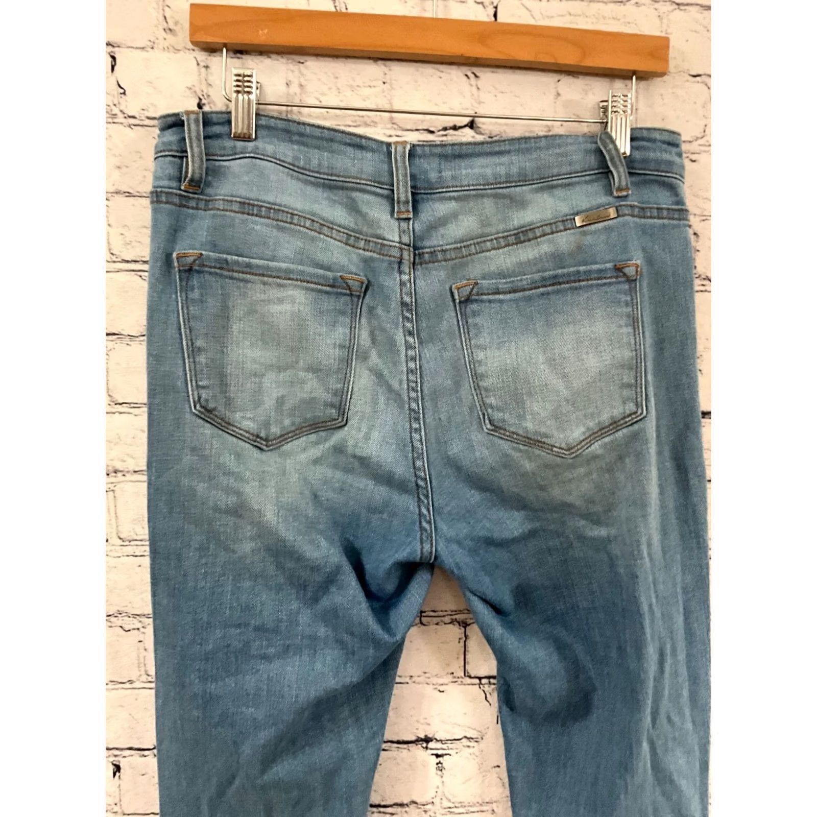 Vintage KANCAN Jeans Womens 28x28 Light Wash Denim 5-Pocket Skinny Mid Rise Blue Regular Size 28 Inseam 28) Size 28" / US 6 / IT 42 - 7 Thumbnail