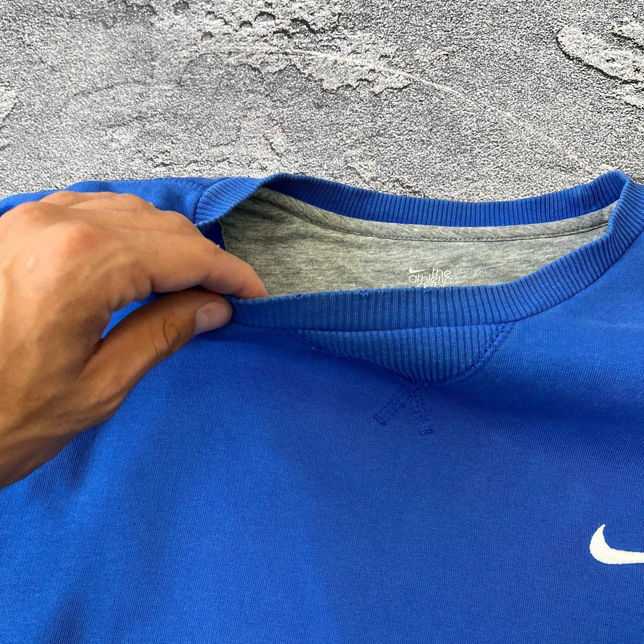 Nike Vintage Blue Sweatshirt Nike,basic mini logo y2k style Size US XL / EU 56 / 4 - 5 Thumbnail
