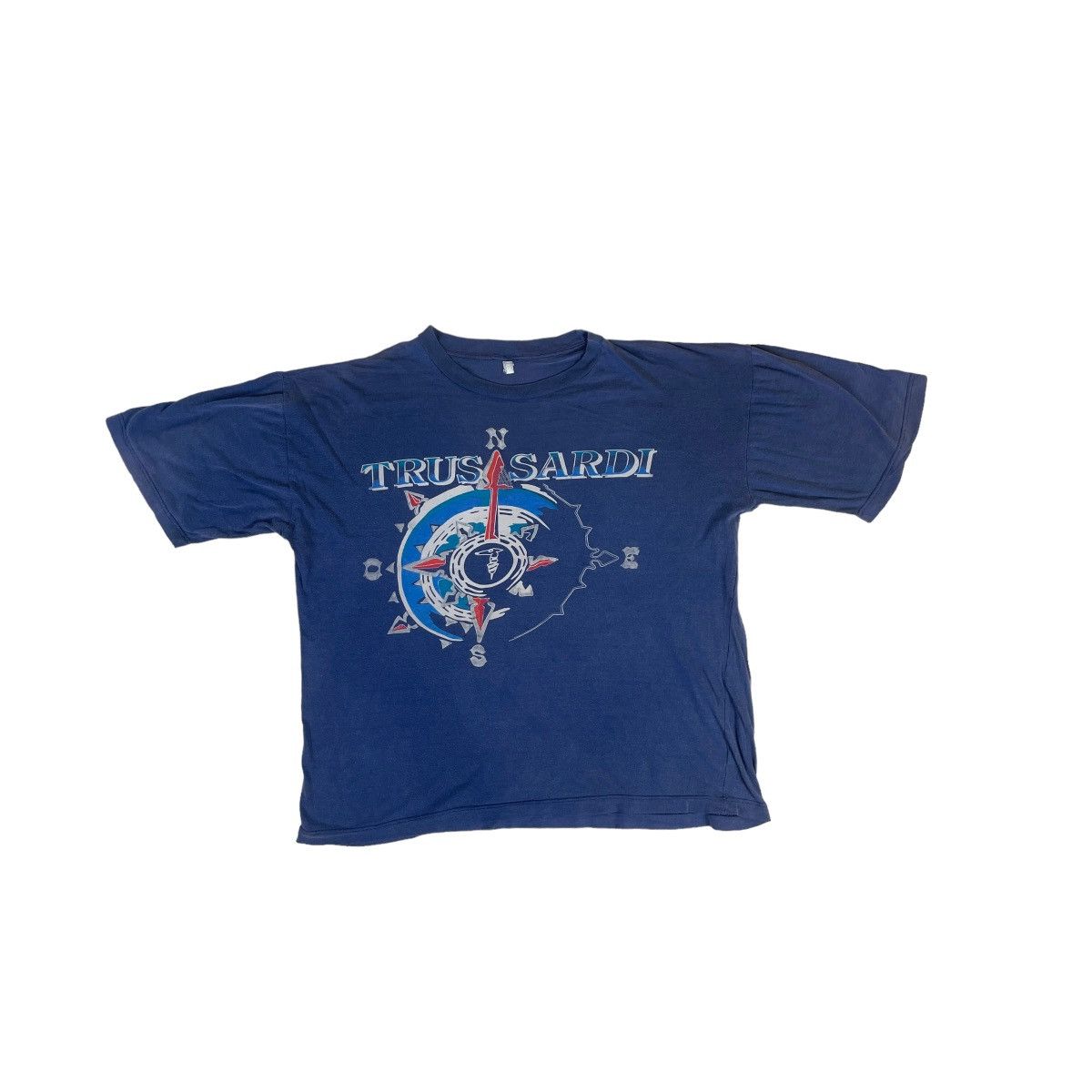 Trussardi Vintage Trussardi Sailor Compass Tee Size US L / EU 52-54 / 3 - 1 Thumbnail