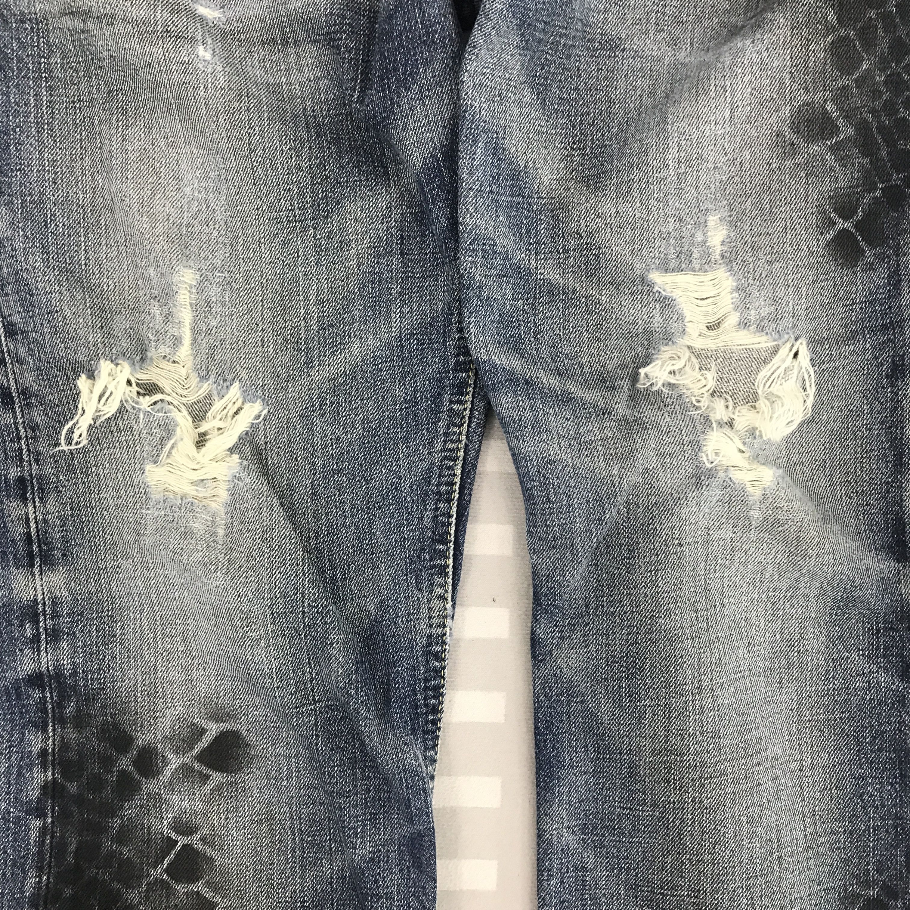 Japanese Brand × Vintage Flare meltin'pot Maia ripped Distressed Bootcut Denim jeans Size US 30 / EU 46 - 7 Thumbnail