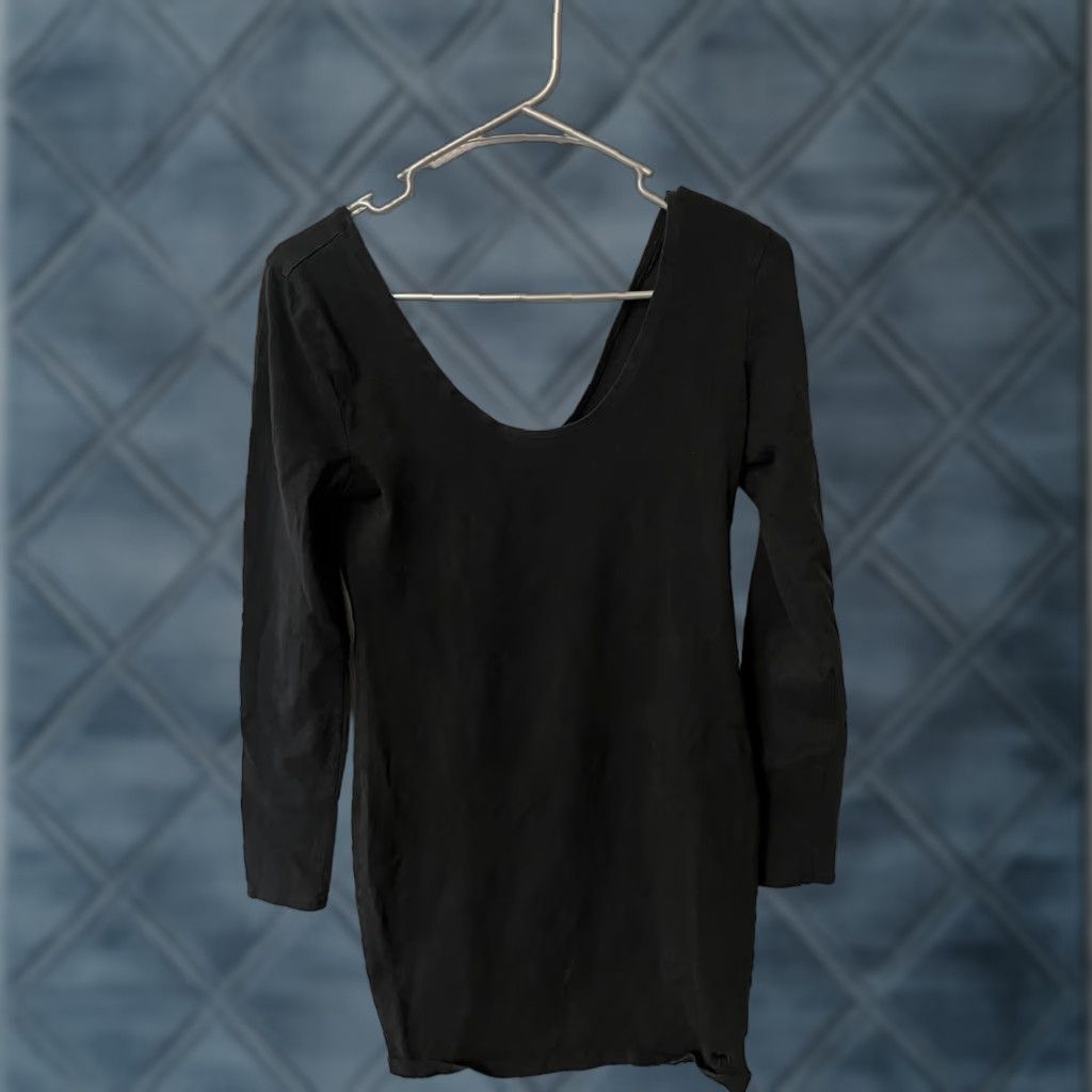 Victoria's Secret VS Victoria's Secret Pink Black Knit Scoop Neck Long Sleeve Mini Dress M Bodycon Party/Cocktail Womens Size M / US 6-8 / IT 42-44 - 1 Thumbnail