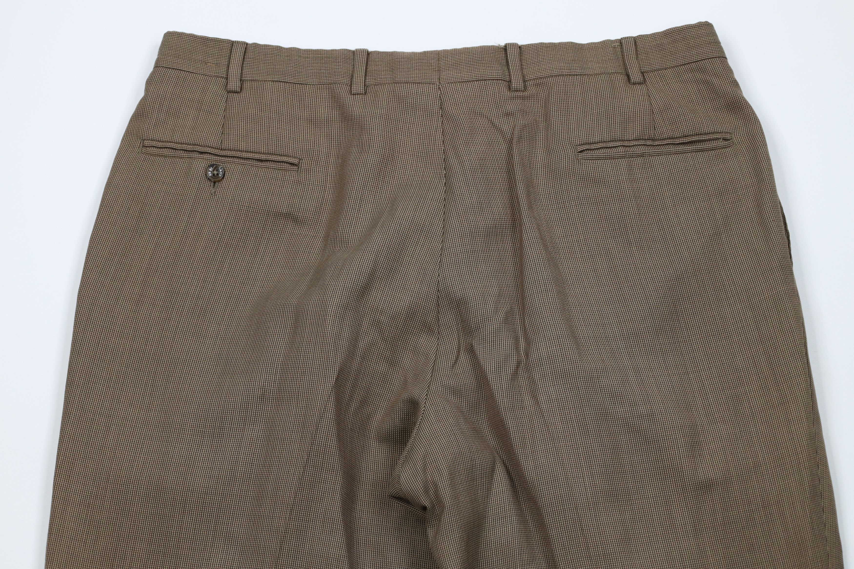Vintage Vintage 90s Streetwear Wool Wide Leg Chino Pants Brown Size US 36 / EU 52 - 12 Thumbnail
