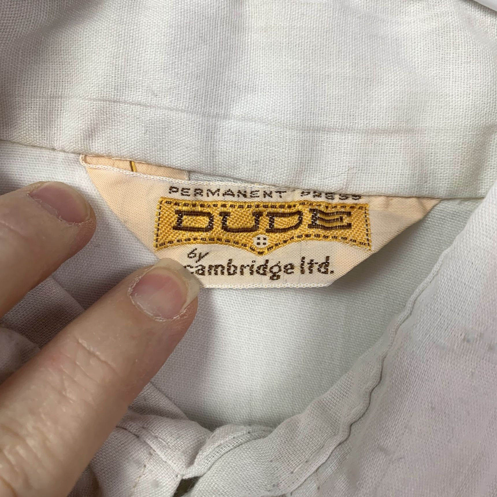 Vintage VINTAGE DUDE by Cambridge Mens White Western Shirt Braided Trim Large Size US L / EU 52-54 / 3 - 4 Thumbnail