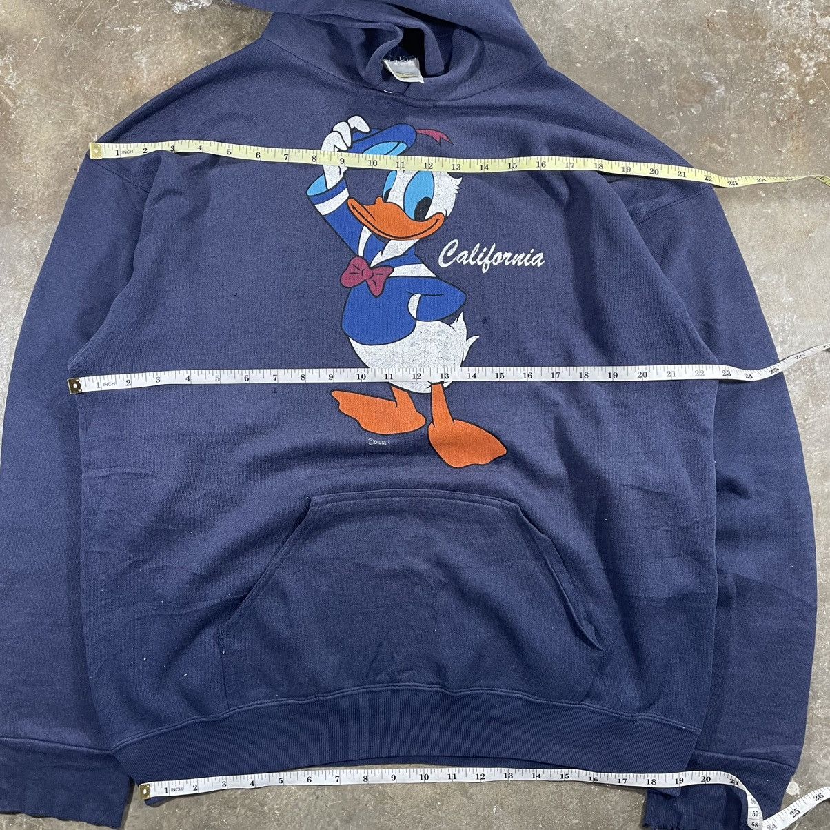 Vintage Vintage Hoodie 90s Tultex Donald Duck “ Distressed “ Size US L / EU 52-54 / 3 - 14 Thumbnail