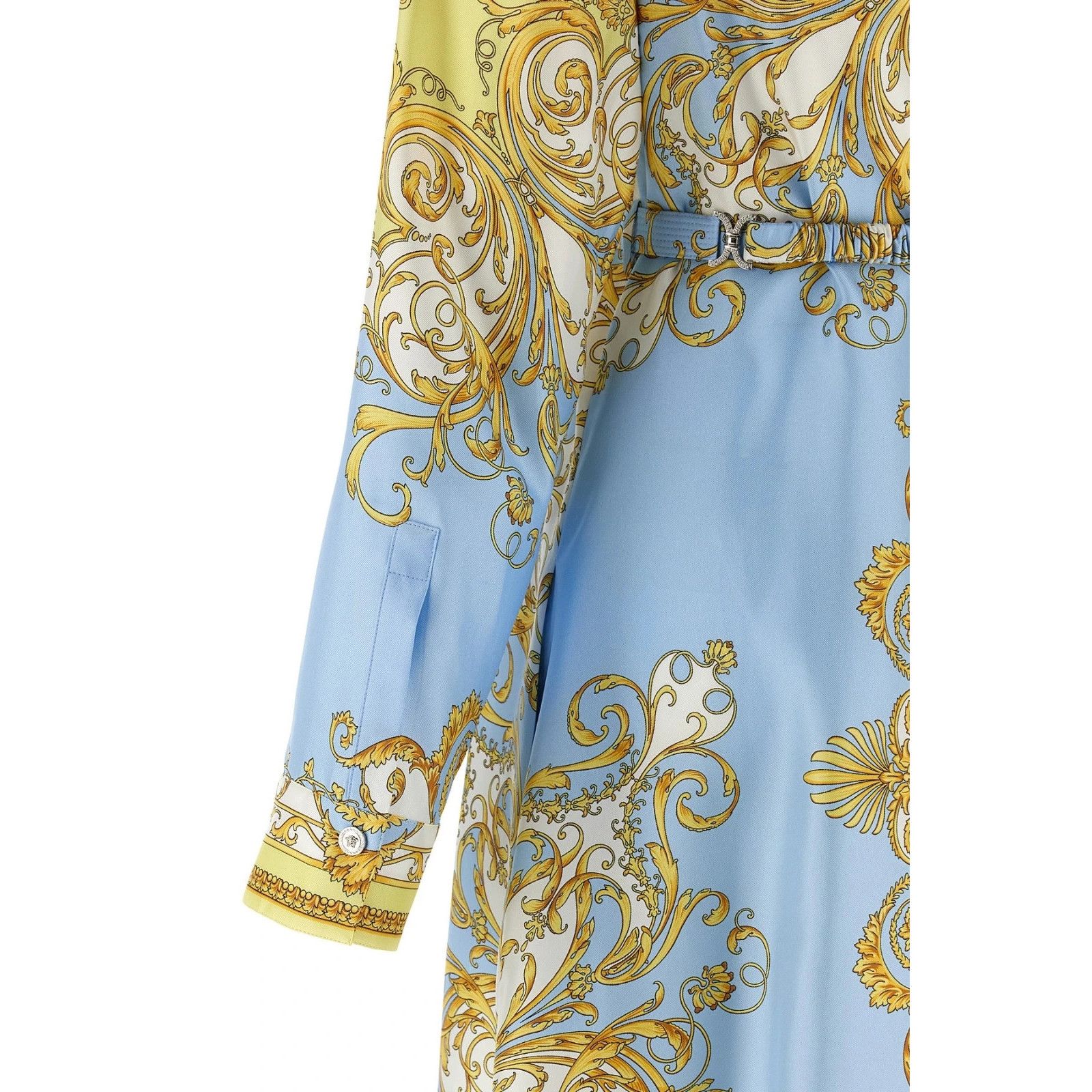 Versace VERSACE Spring Barocco Light Blue Silk Dress New And Authent Size M / US 6-8 / IT 42-44 - 4 Thumbnail