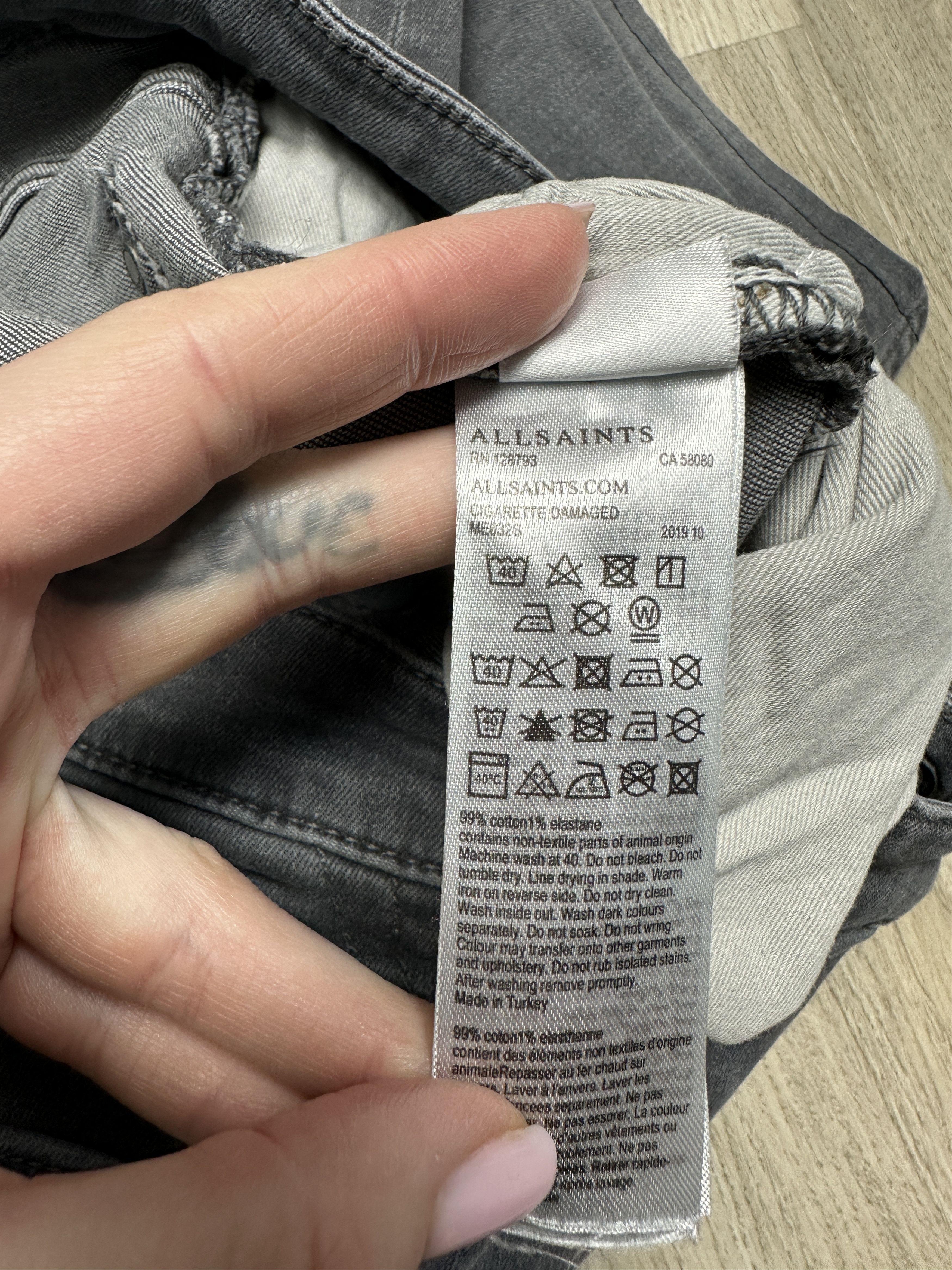 Allsaints Allsaints Cigarette Damaged Mens Denim Shorts Size US 32 / EU 48 - 4 Thumbnail