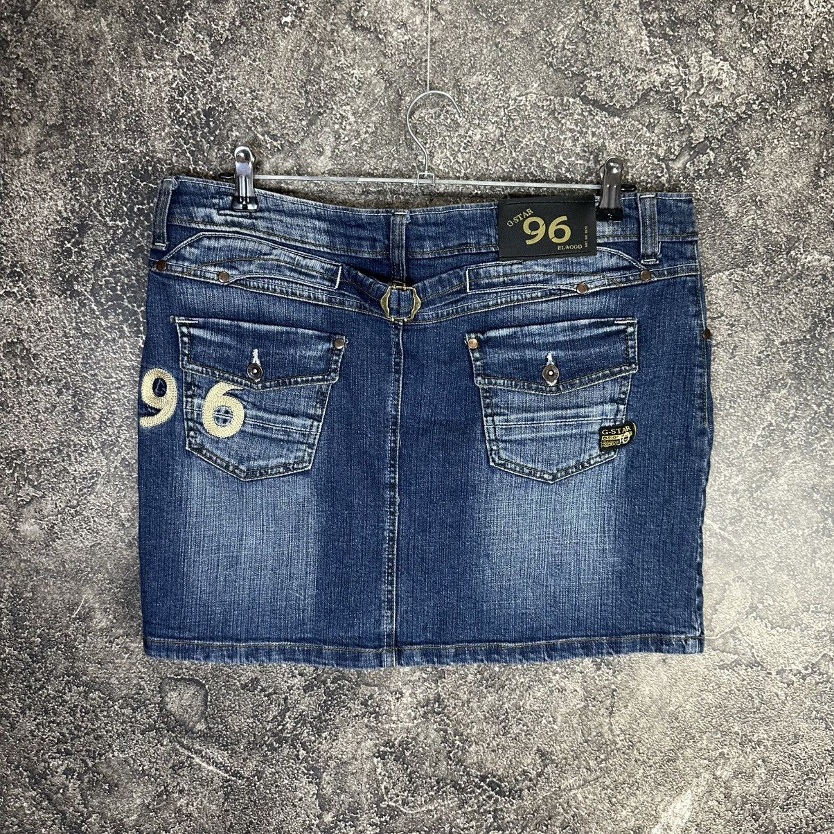 G-Star Vintage Rare G-Star 96 Big Logo Mini Skirt Size 40" / US 18 - 1 Thumbnail