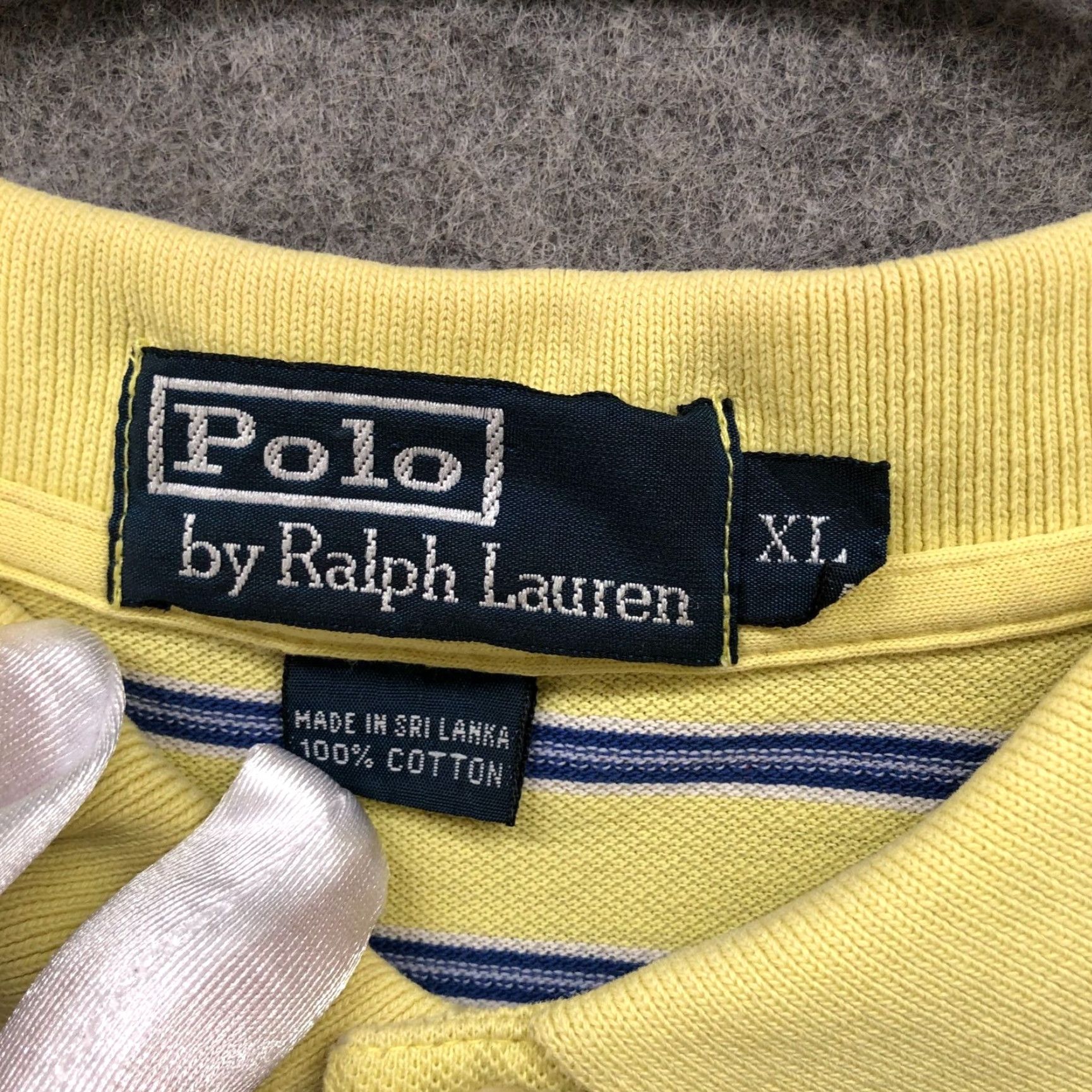 Polo Ralph Lauren Polo Ralph Lauren Polo Shirt Mens XL Short Sleeve Yellow Blue Stripe Pony Logo Shirt Size US XL / EU 56 / 4 - 6 Thumbnail