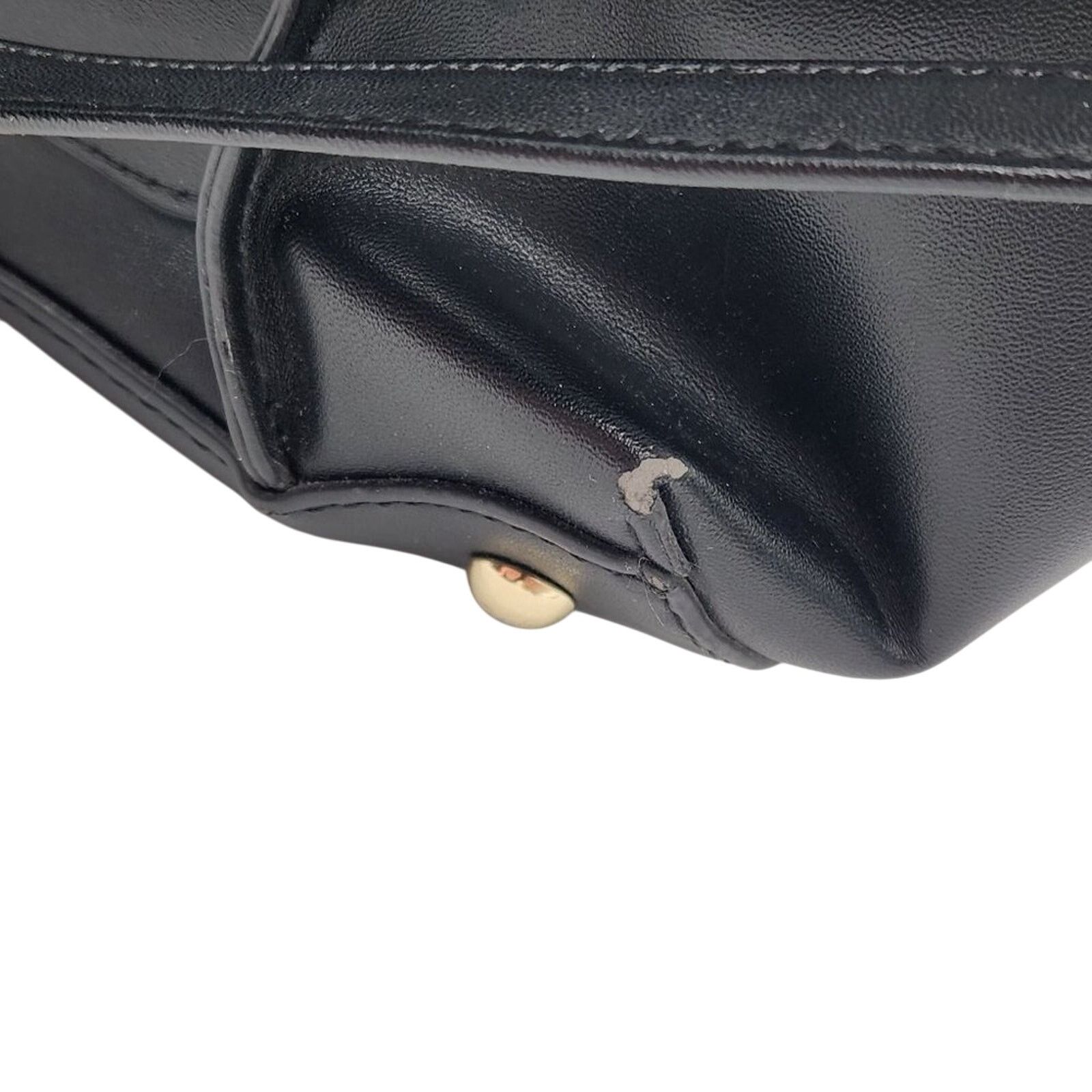London Fog London Fog Black Leather Convertible Satchel/Crossbody Size ONE SIZE - 6 Thumbnail