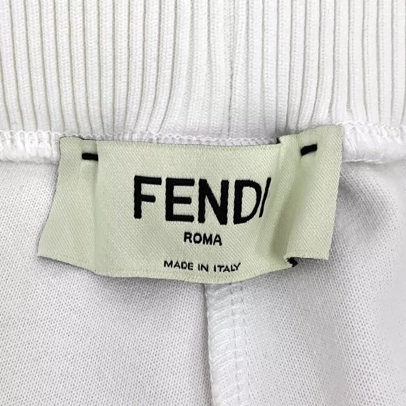 Fendi Fendi Logo Casual Jogger Pants in White Size 39" - 6 Thumbnail