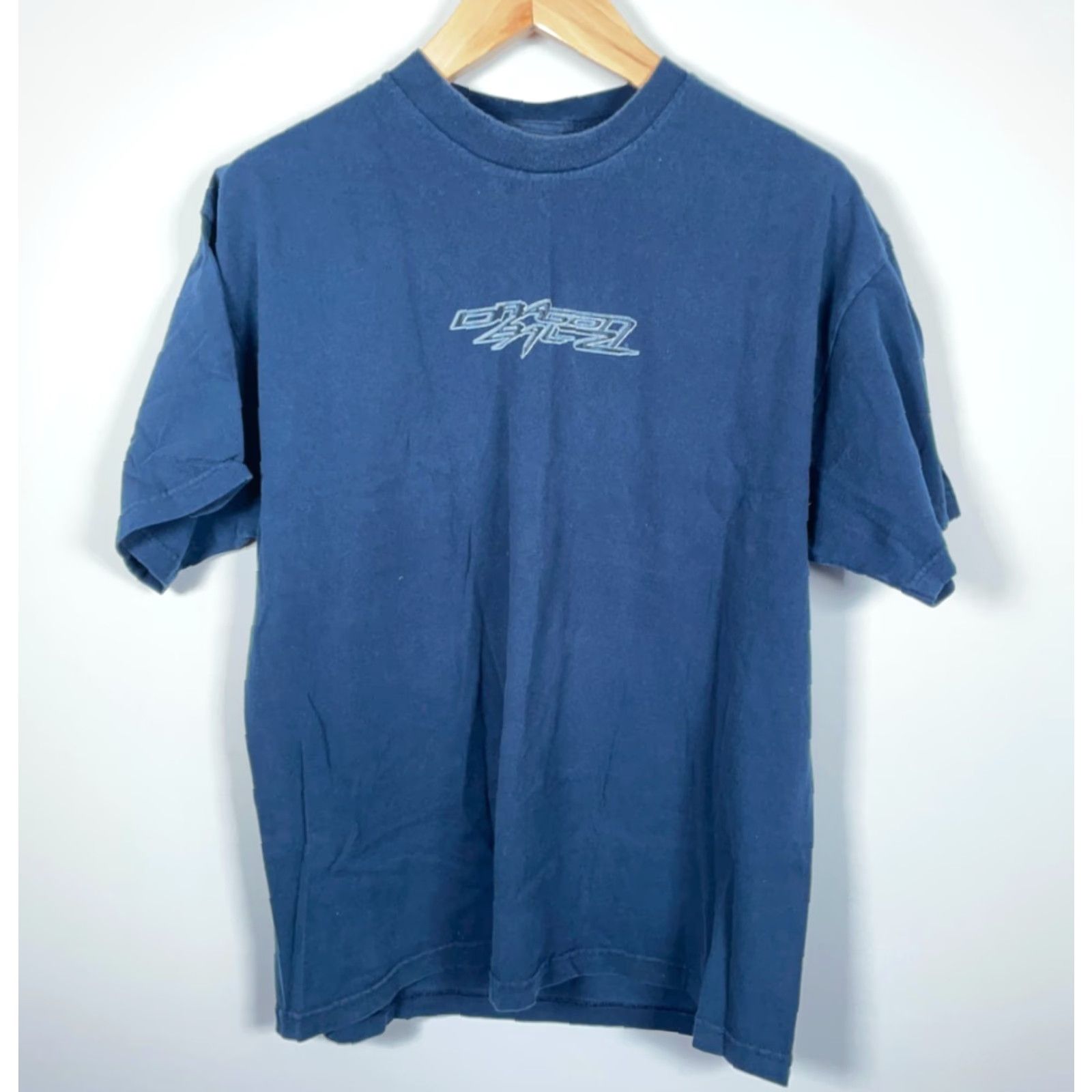 VINTAGE Dragon Ball Z T-Shirt Men's XL Dark Blue Double-Sided Print Anime 2000s Graphic